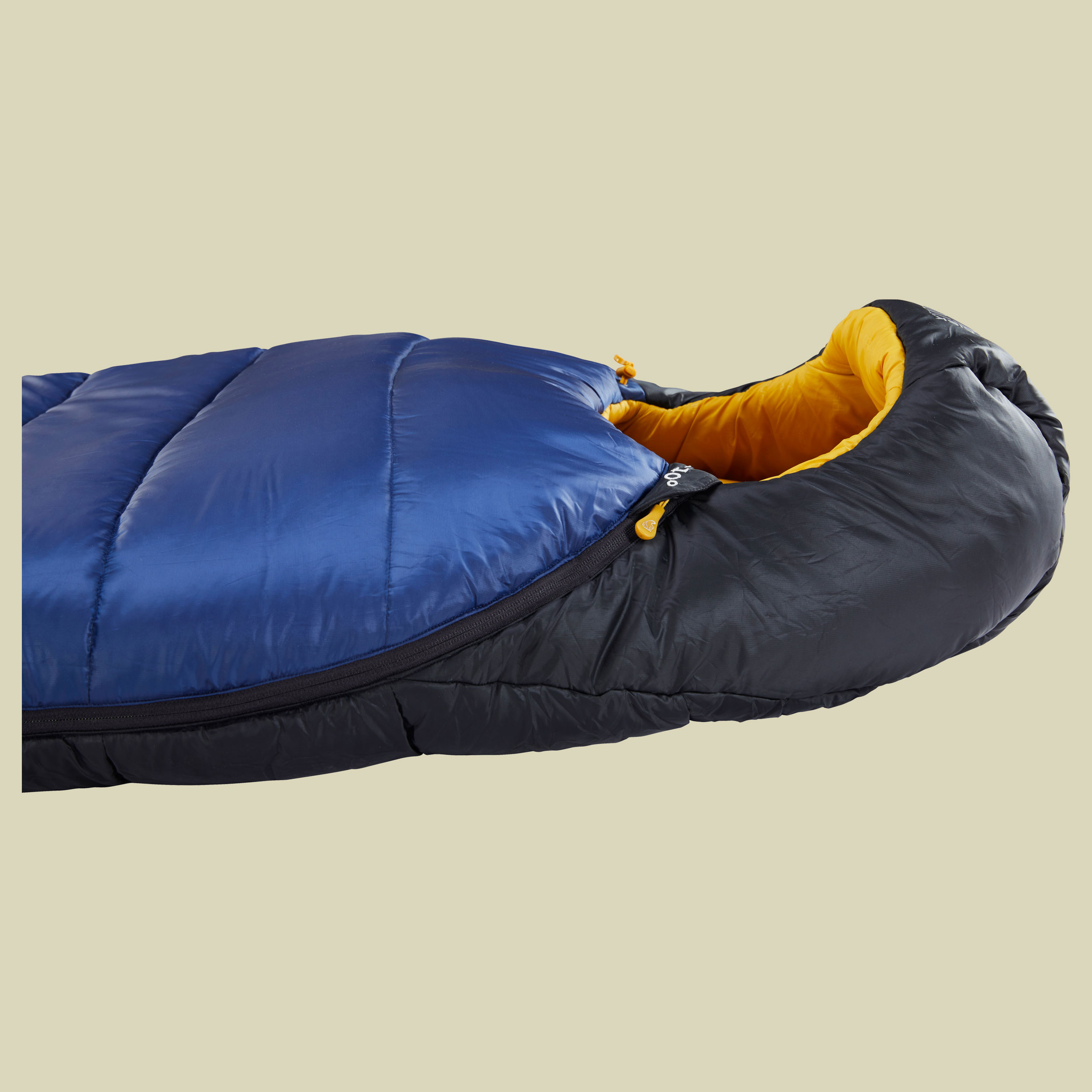 PUK -10 Mummy bis Körpergröße 205 cm (XL) Farbe true navy/mustard yellow/black , Reißverschluss links