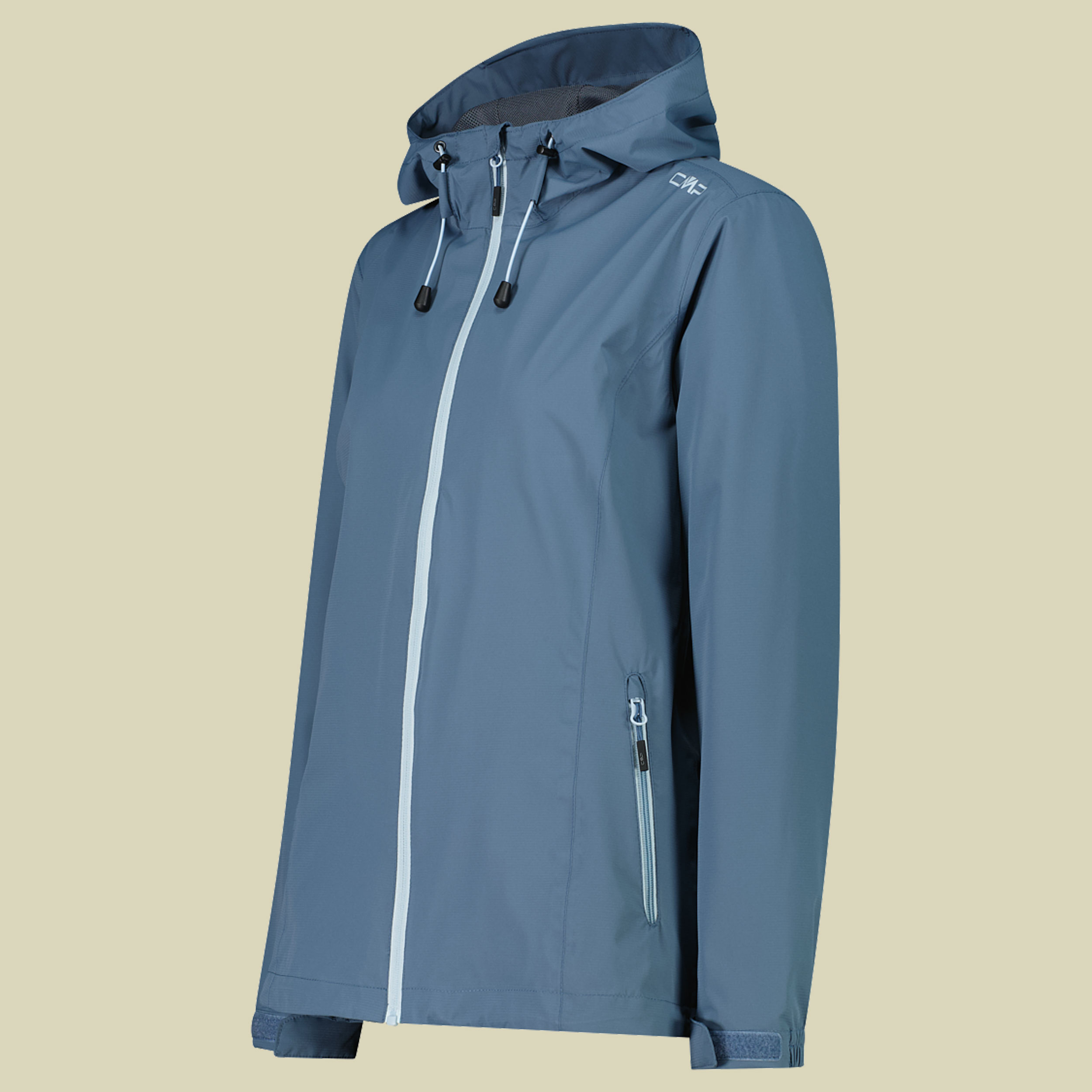 Woman Rain Jacket Fix Hood 39X6636 blau2 50 - Farbe space