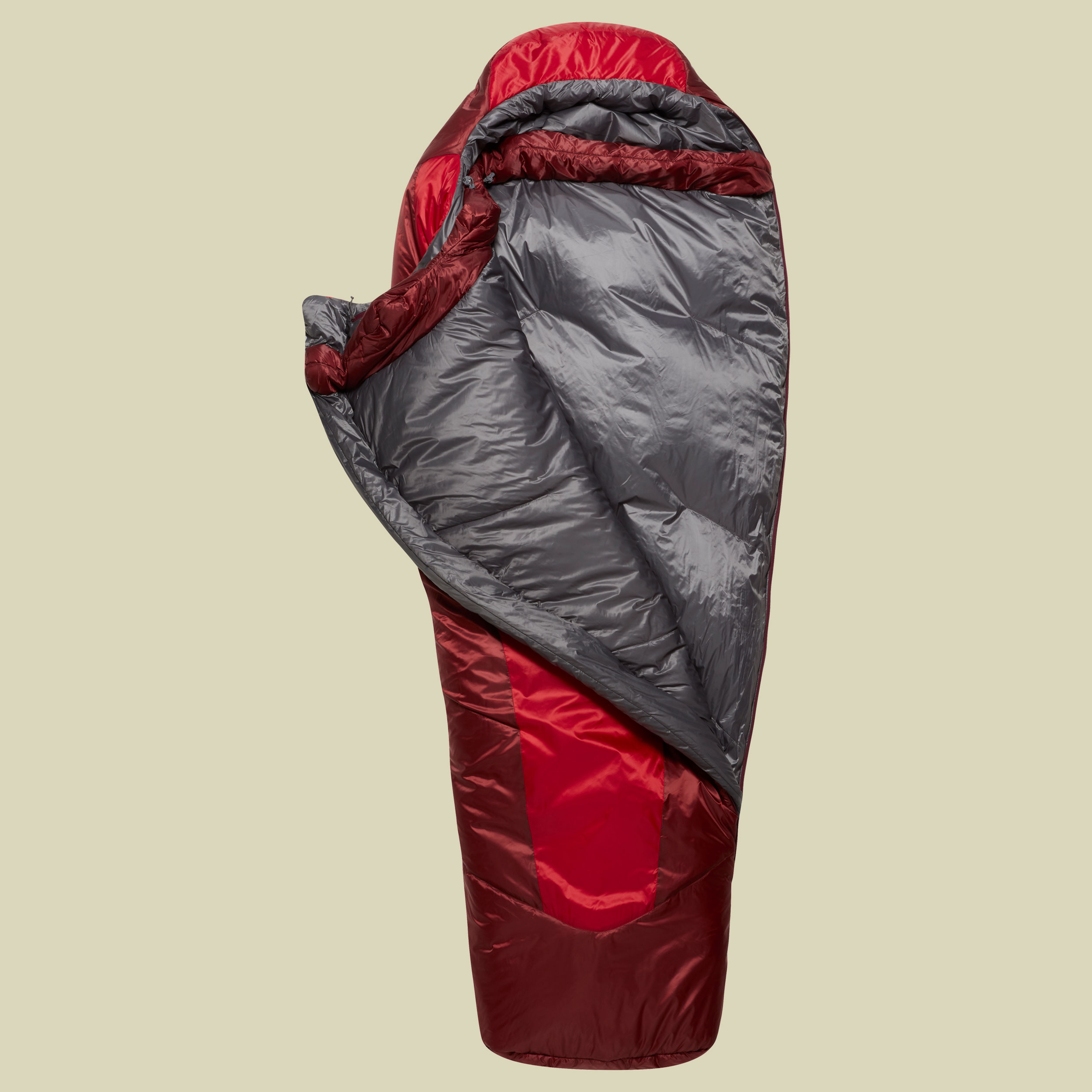 Solar Eco 3 Women bis Körpergröße: 170 cm Farbe: ascent red, Reißerschluss links