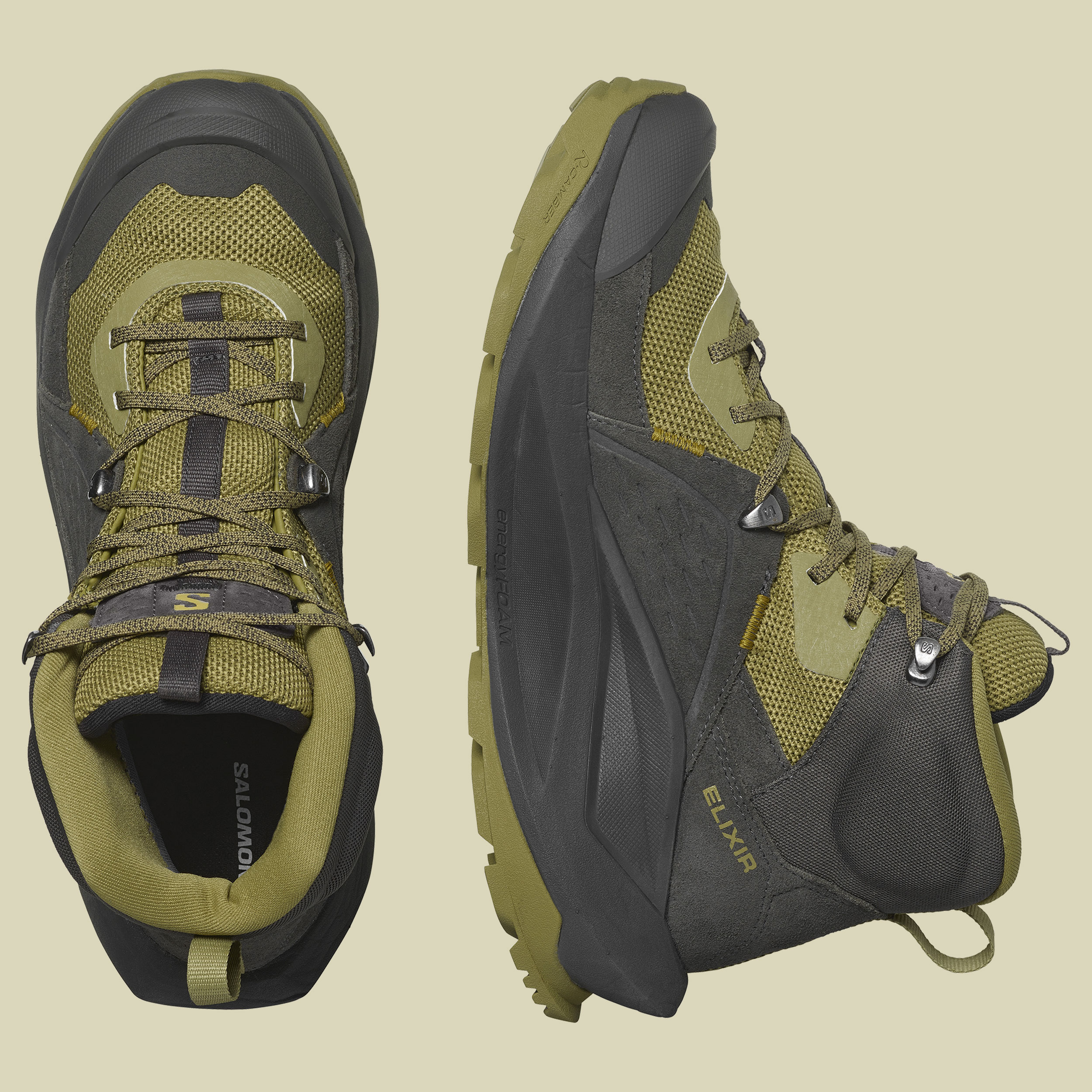 Elixir Mid GTX Men grün UK 9 - black/dried herb/southern moss