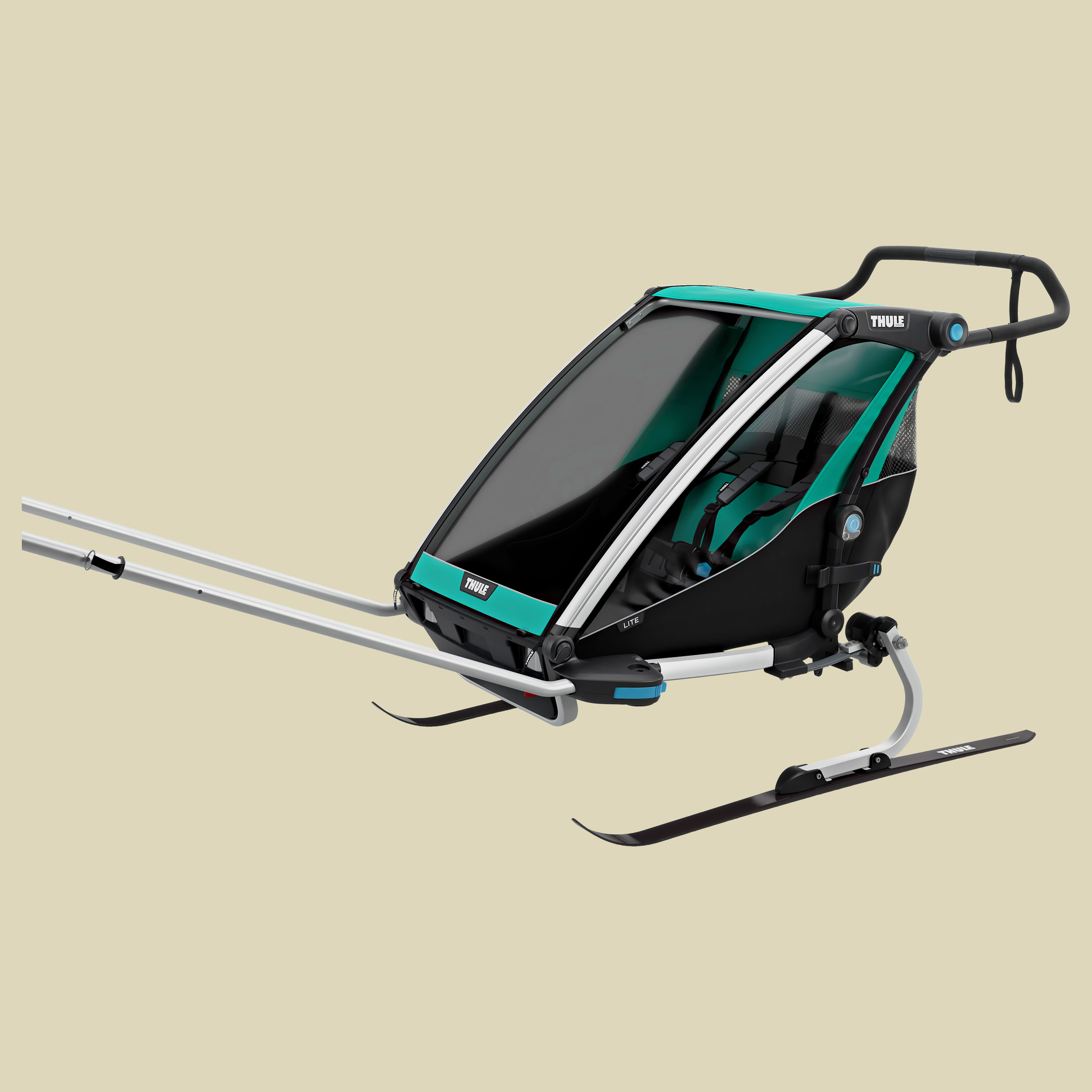 Chariot Lite 2 mit StVZO-Beleuchtung Farbe bluegrass/black