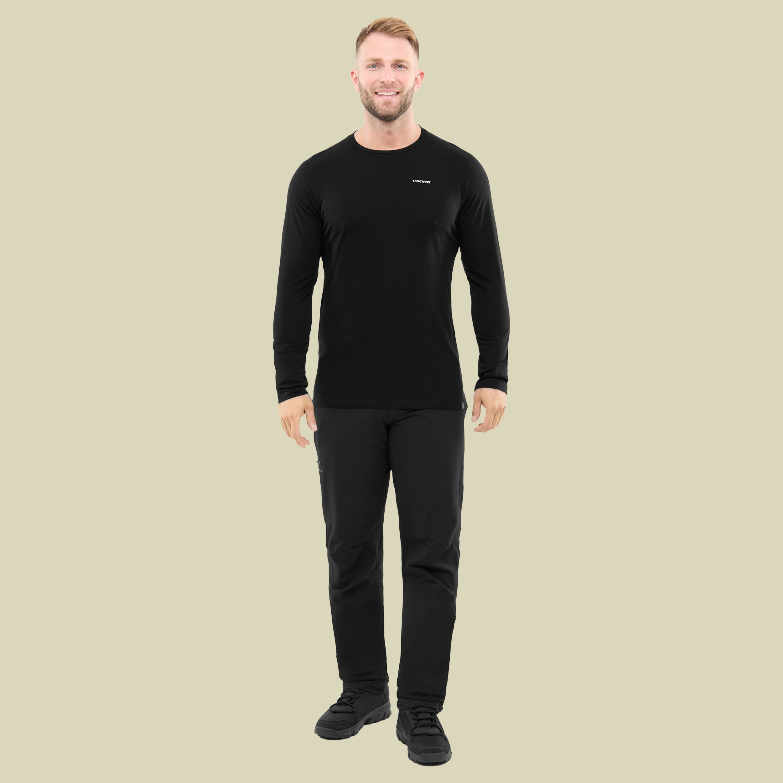 Longsleeve Andali Man XXL schwarz - Farbe black/light grey