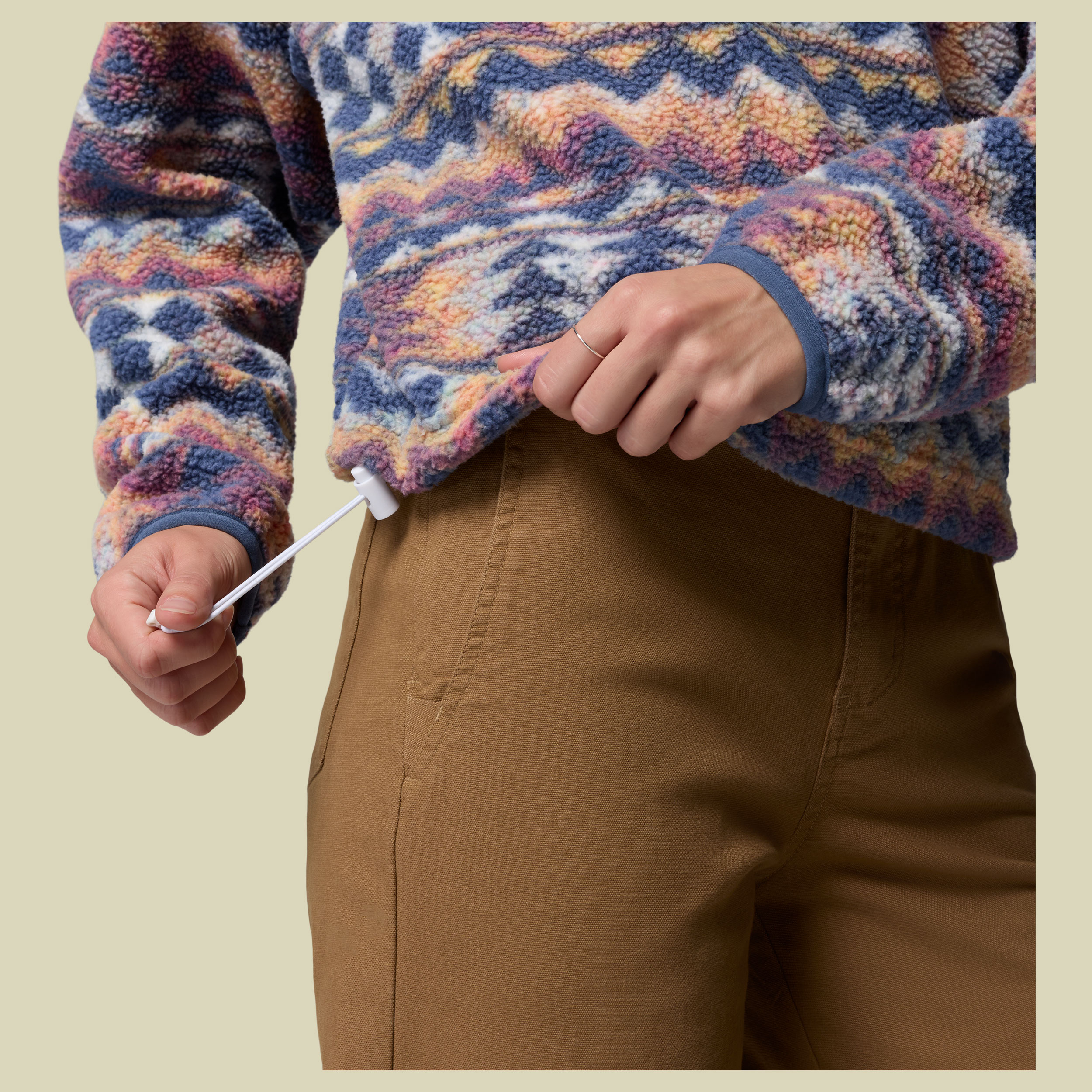 Helvetia II Printed Cropped Half Snap Women XS mehrfarbig pink - sea salt,retrotree