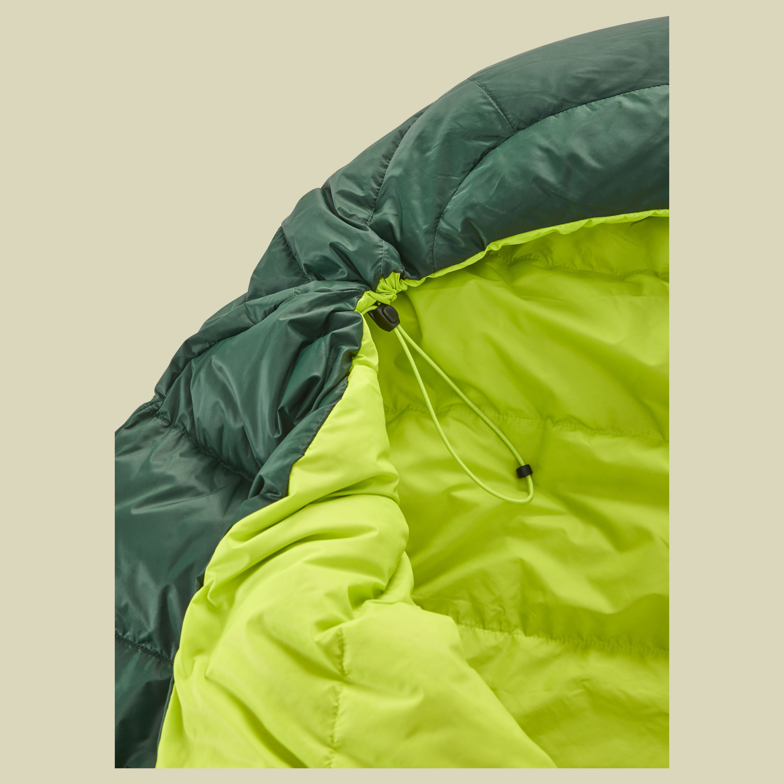 Tension Comfort 300 bis Körpergröße 190 cm (L) Farbe scarab-lime , Reißverschluss links