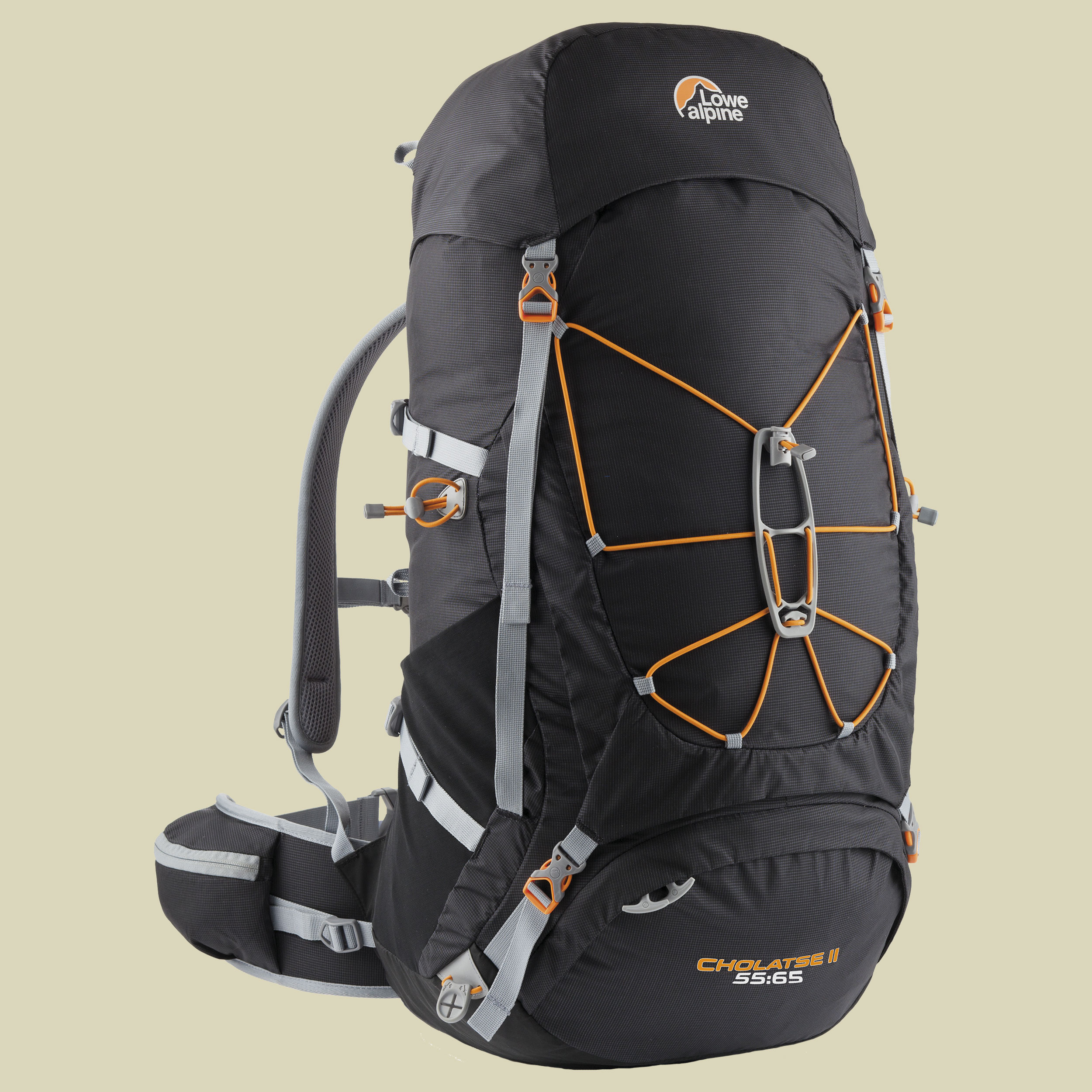 Cholatse II 55:65 Volumen 55 L + 10 L Farbe black/pumpkin