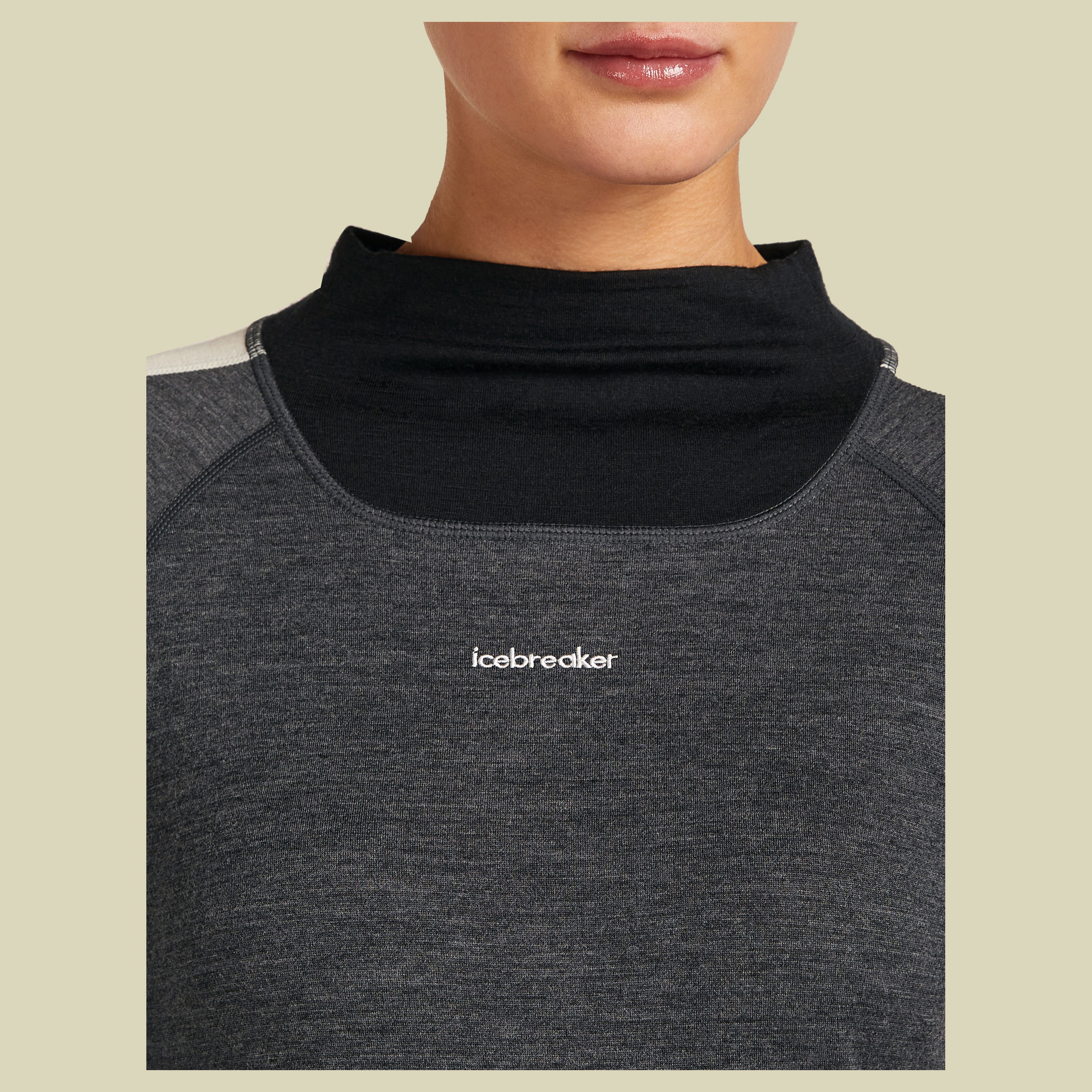 Merino 200 Oasis+ LS High Neck Women Merino 200 Oasis+ LS High Neck Women XL grau - black/jet hthr/undyed/CB