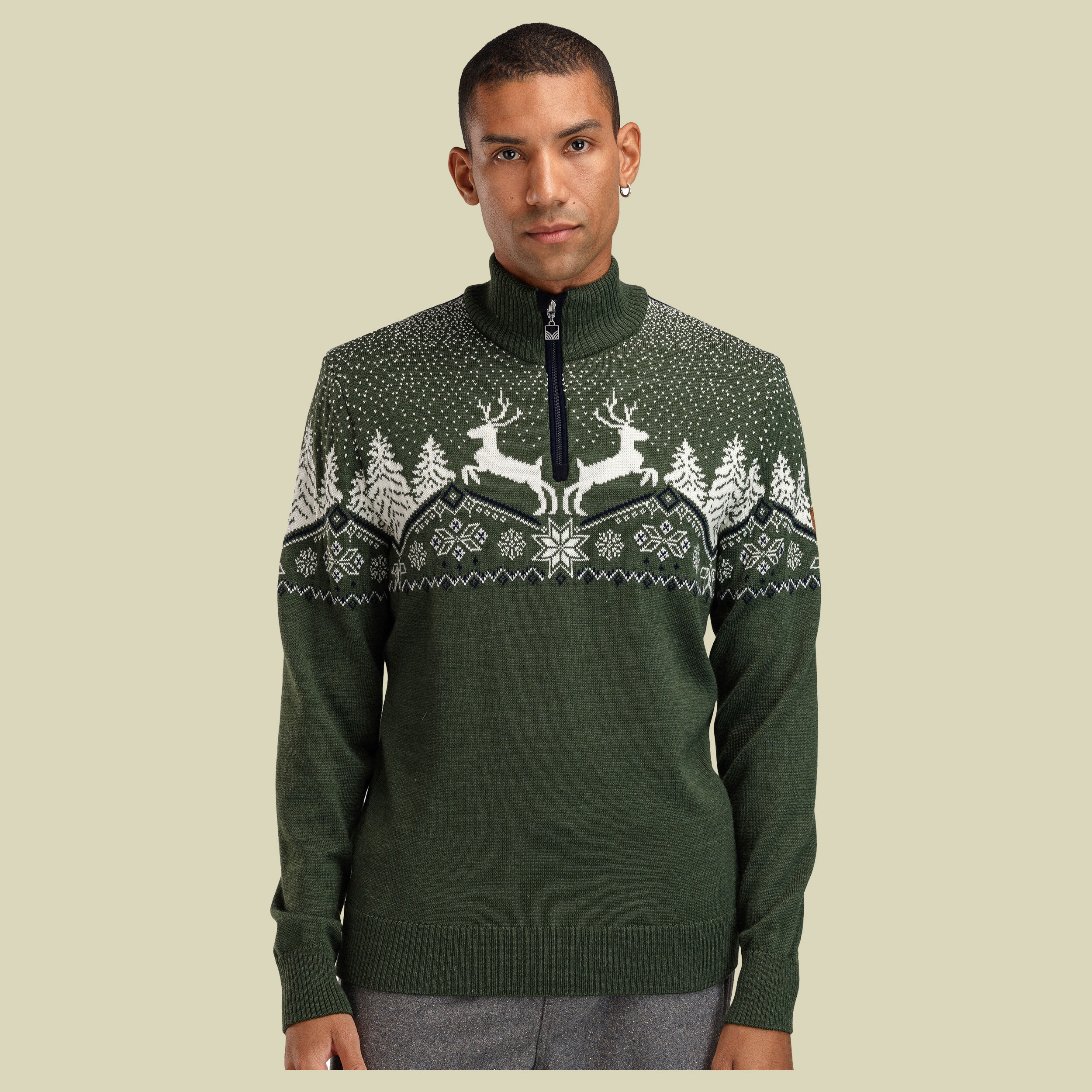 Dale Christmas Sweater Men grün XL - loden/off white/navy