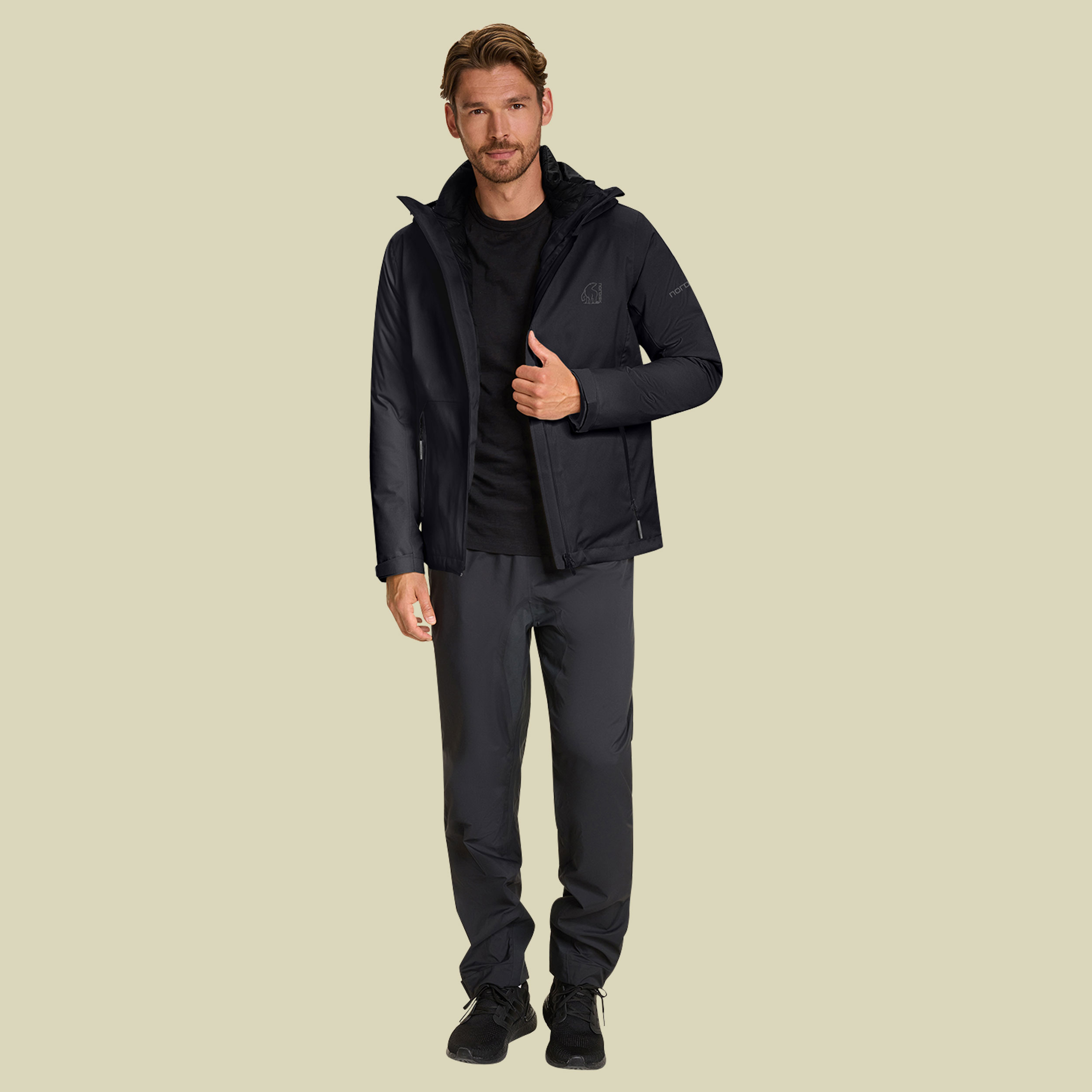 Nao Twin Down Jacket Men schwarz XL - cavier black