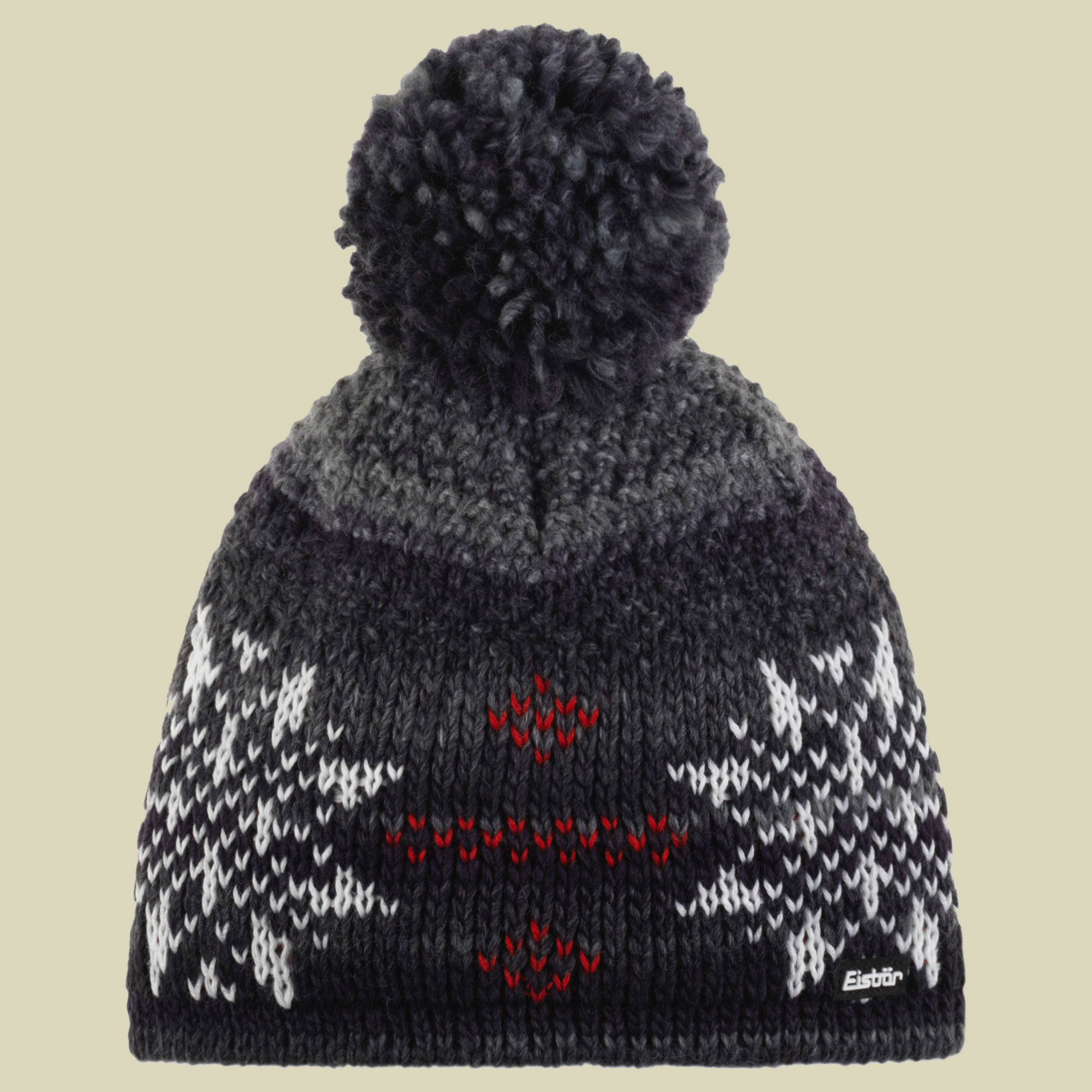 Ike Pompon MÜ Größe one size Farbe grafitgrau-white-ardea