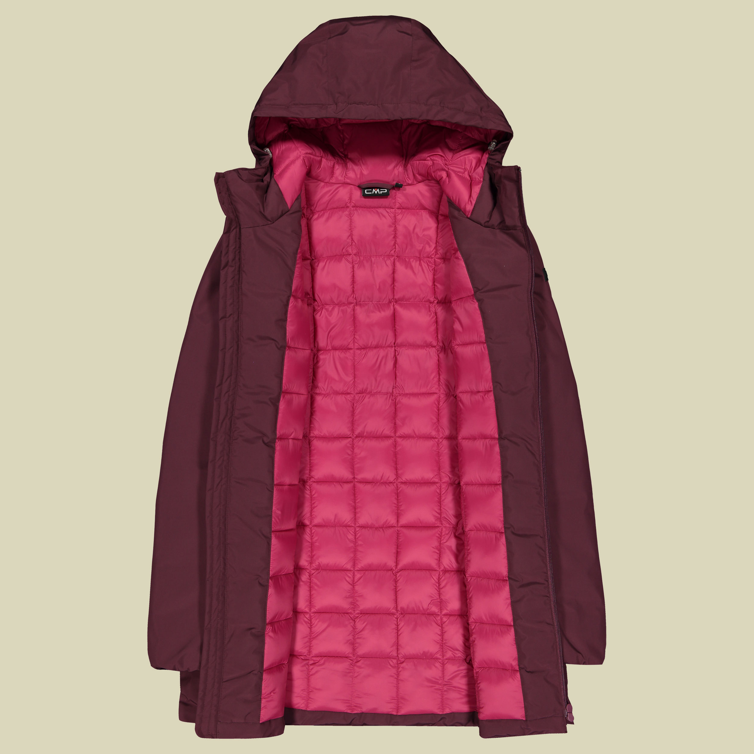 Woman Parka Fix Hood 30K3626 Größe 46 Farbe H910 prugnia