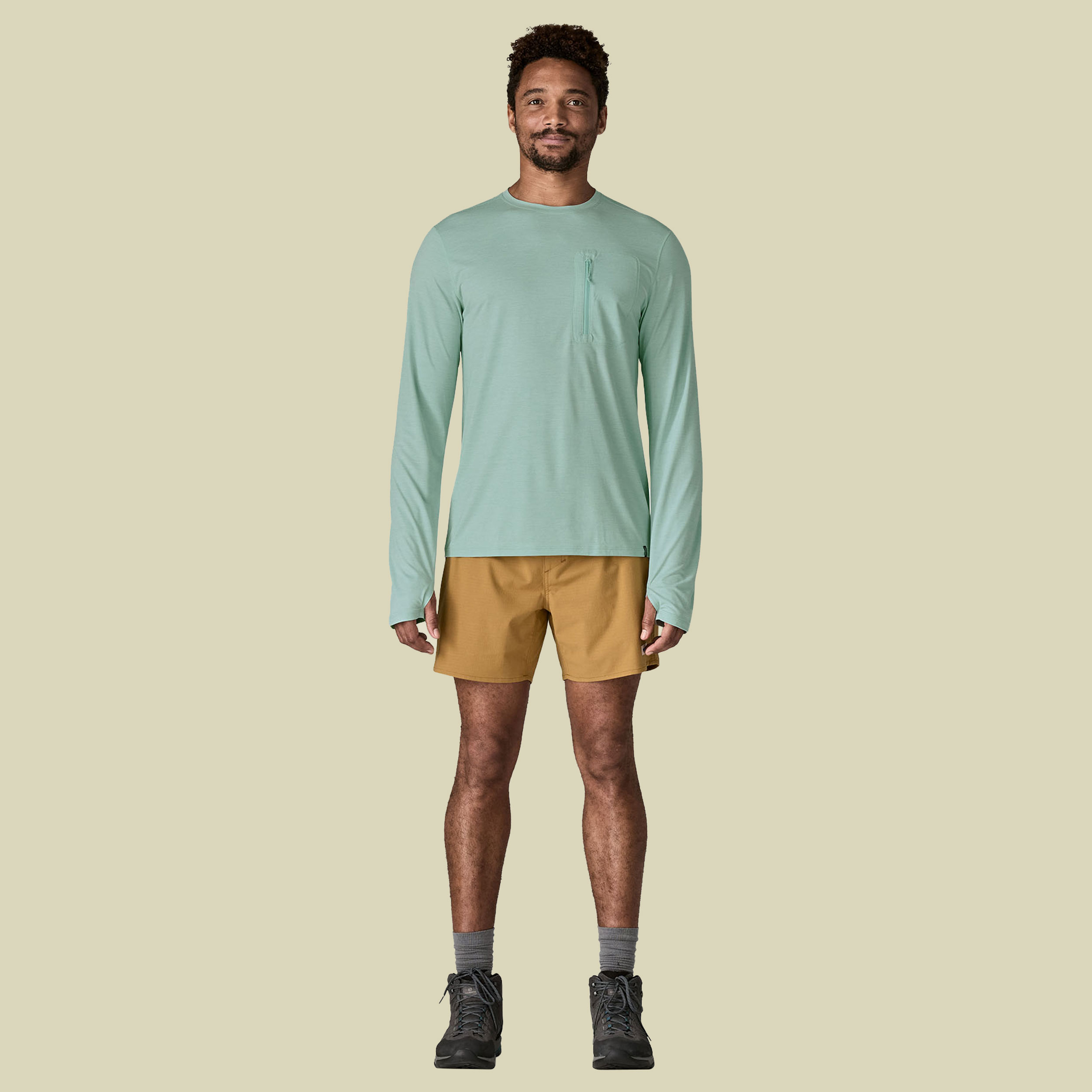 L/S Cap Cool Sun Shirt Men XL blau - thermal blue-thin ice x-dye