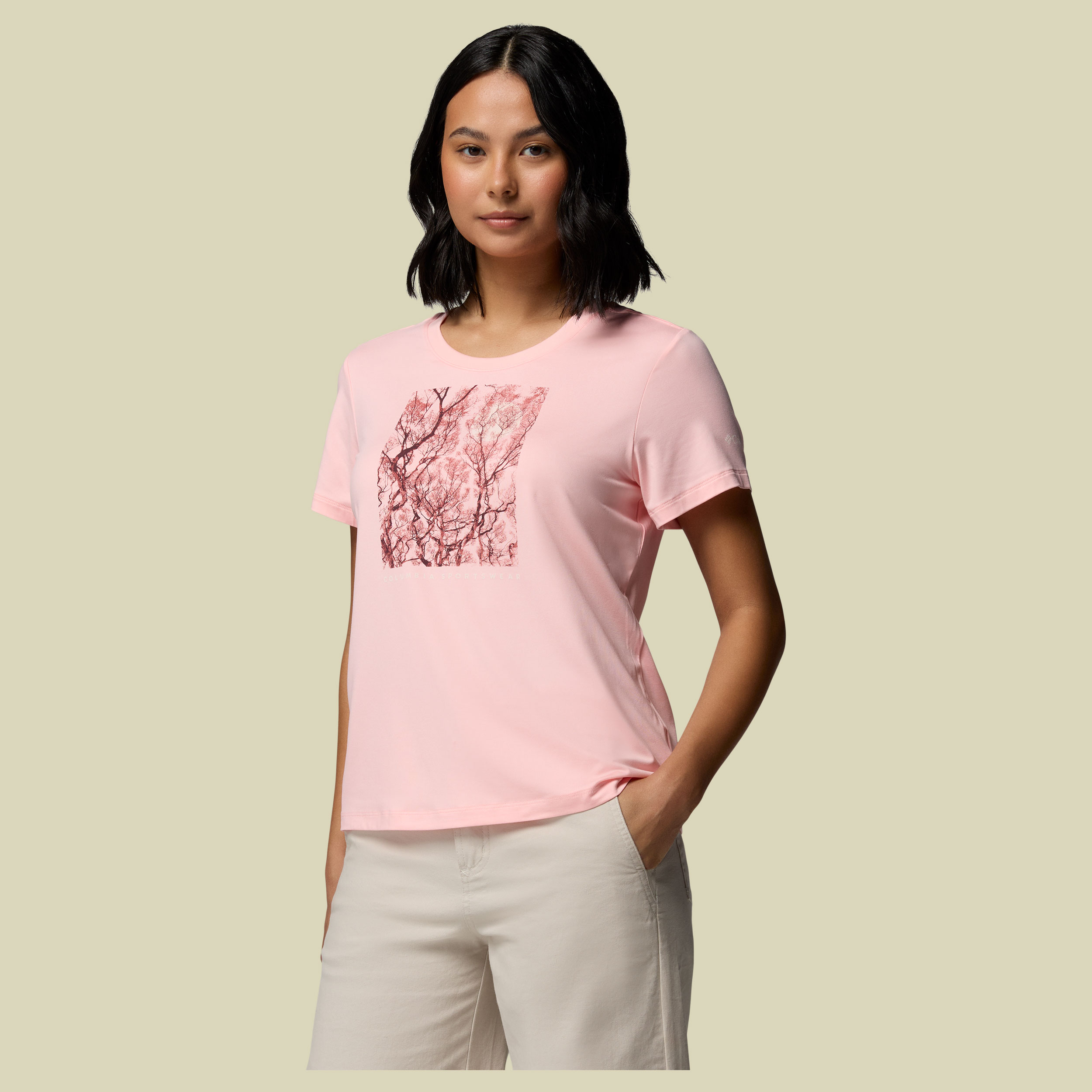 Parsons Point SS Scoop Tee Women XL rosa - pink sand heather, canopy view