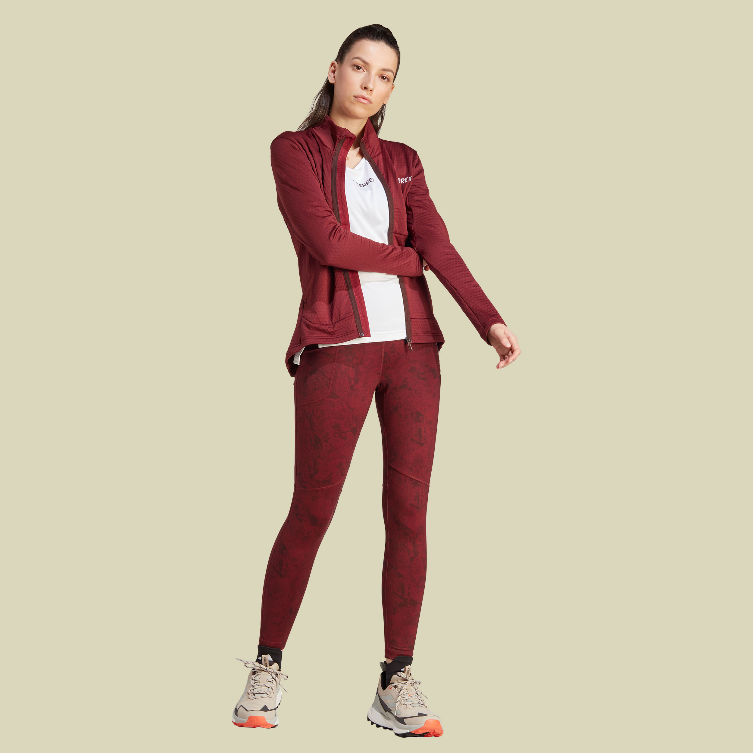 Terrex Multi Light Fleecejacket Women Größe XL Farbe shadow red