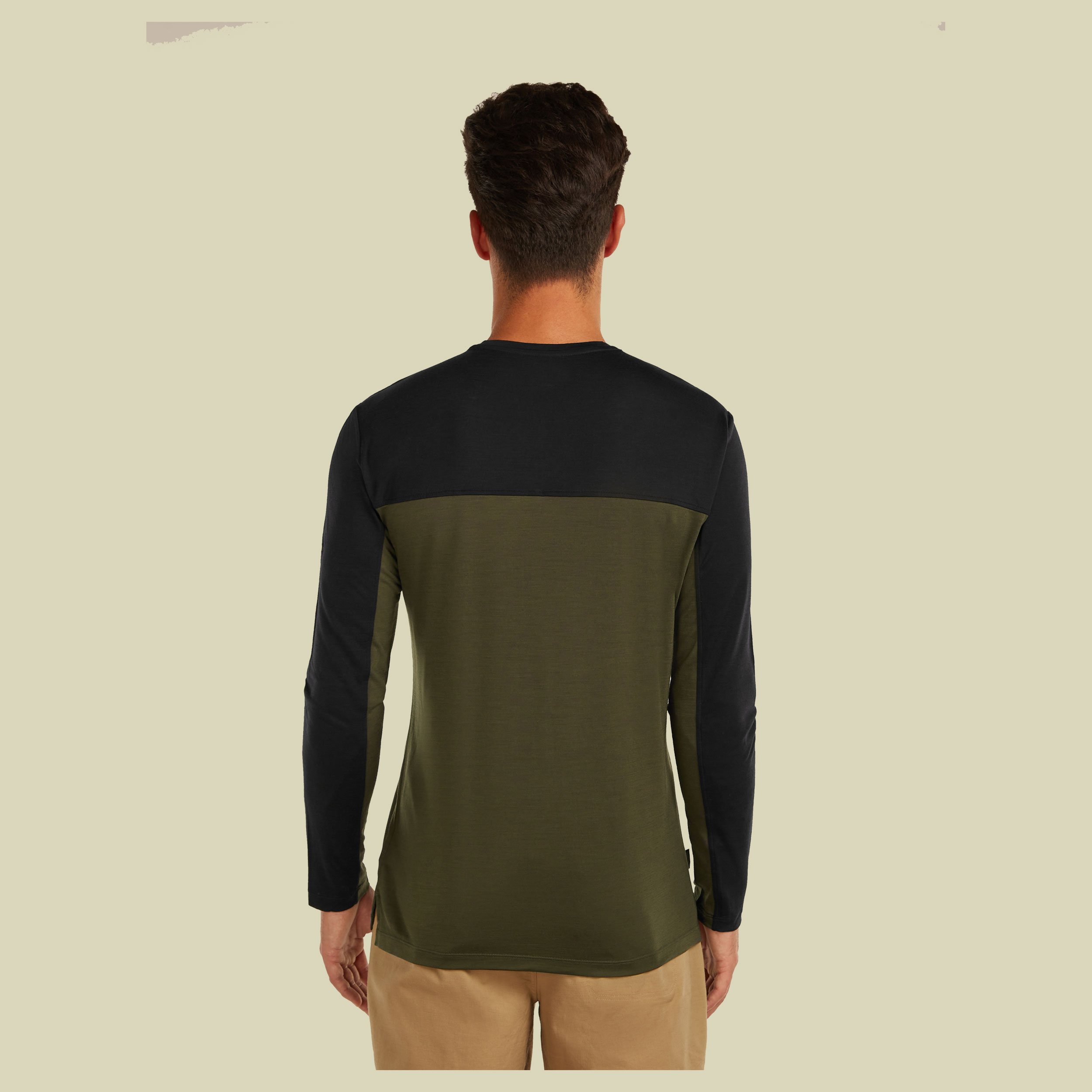 Merino Blend 125 Cool-Lite Sphere LS Tee Colour Block Men