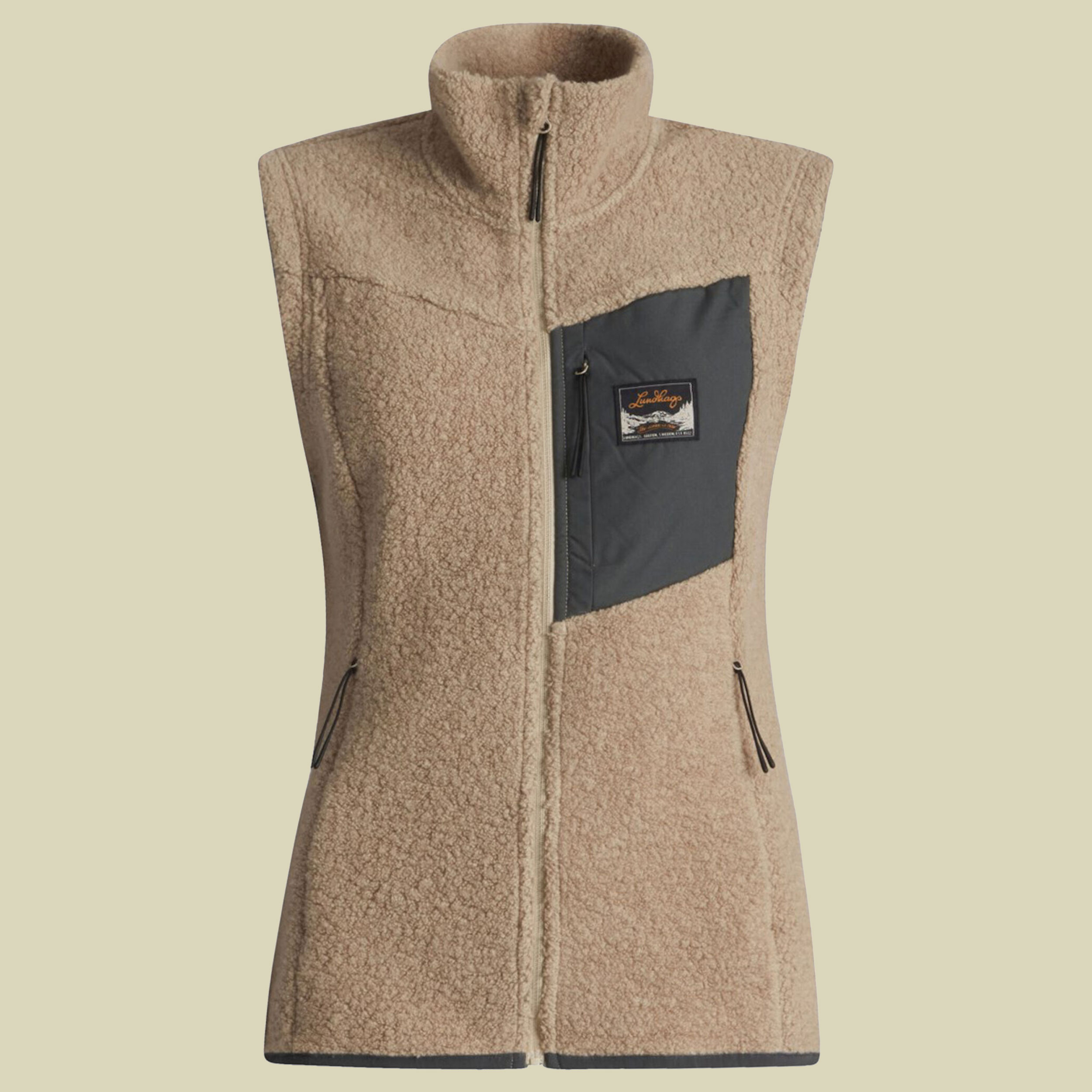 Flok Wool Pile Vest Women Größe XL Farbe sand