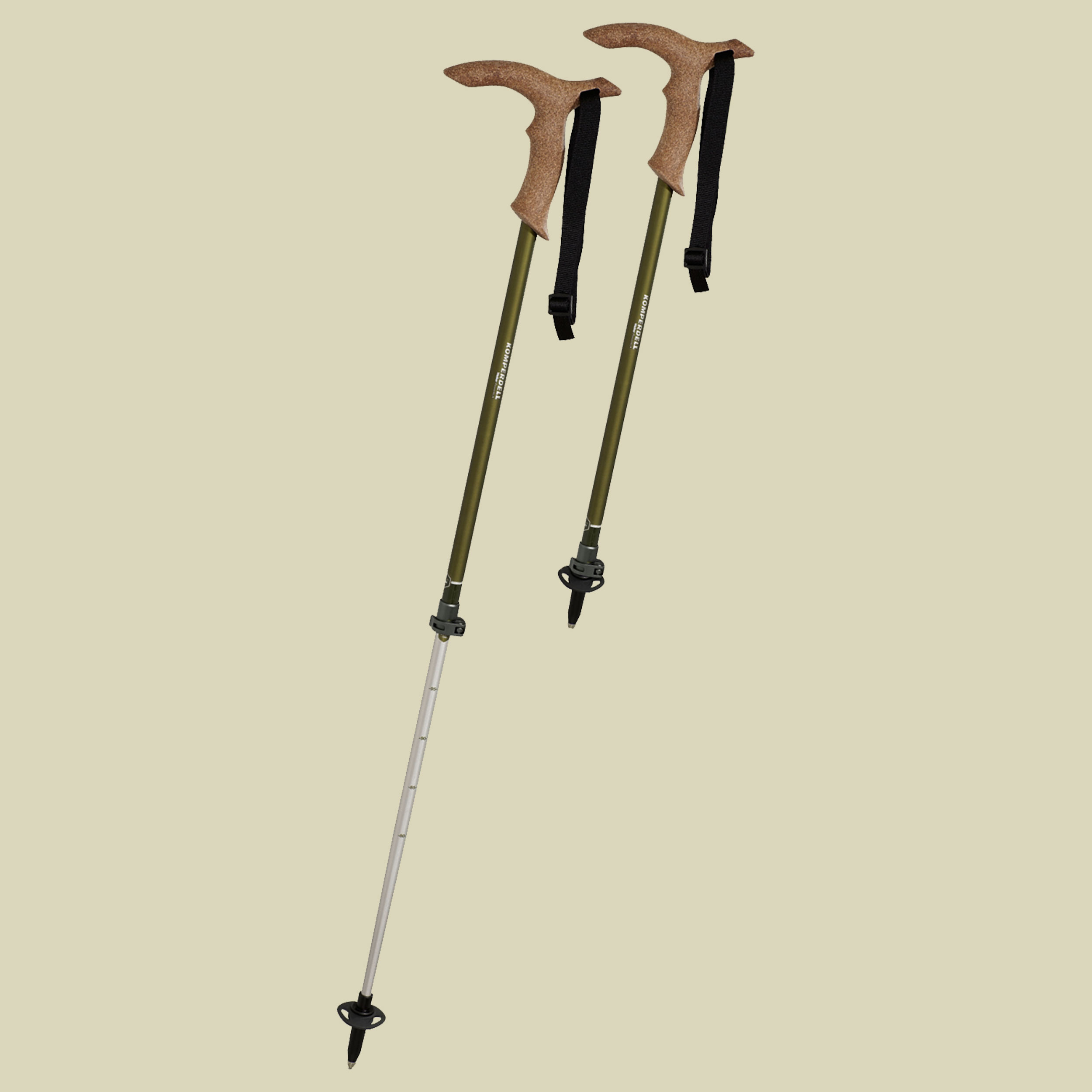 Walker Powerlock Länge: verstellbar von 85-100cm Farbe: khaki/silber