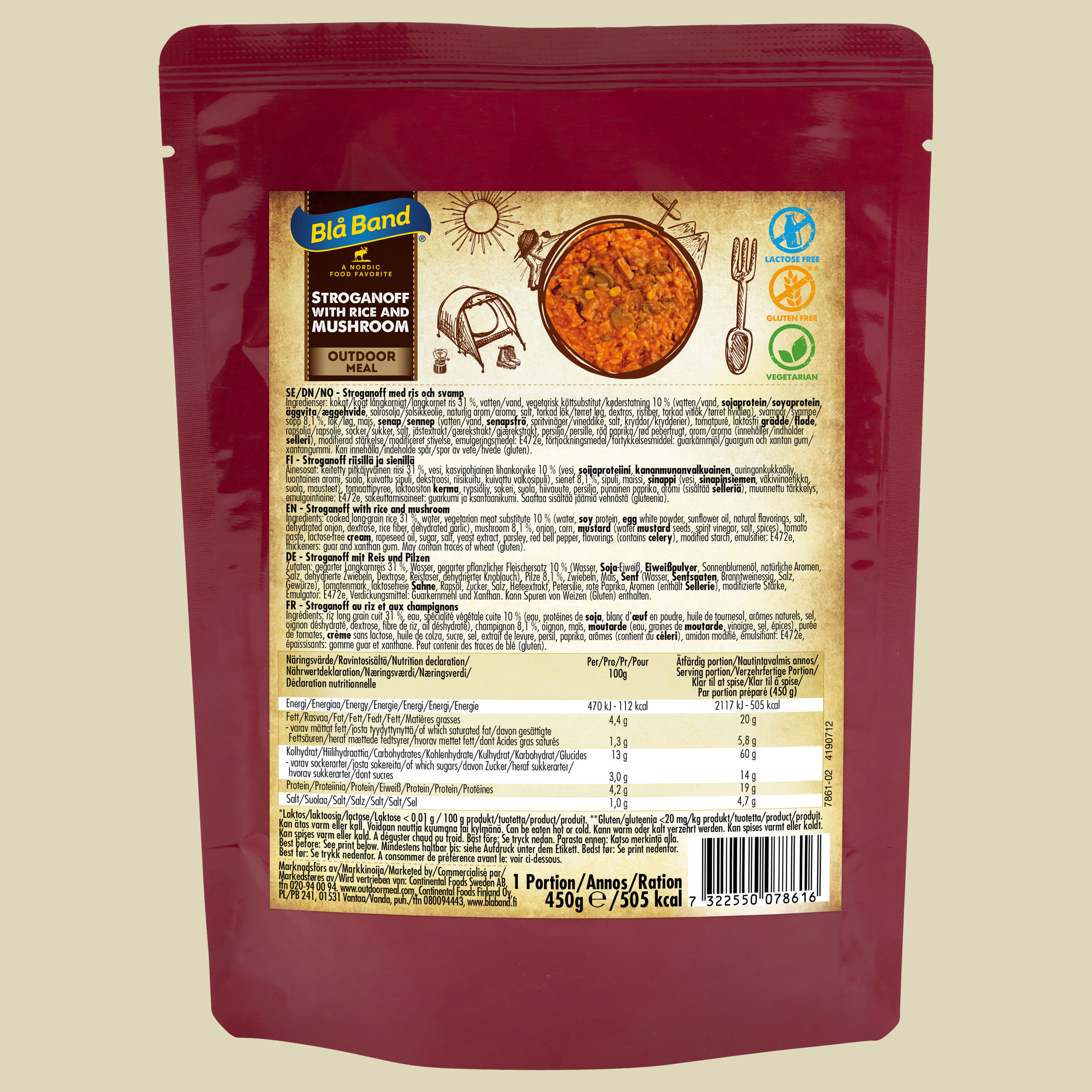 Stroganoff with Rice and Mushrooms 450g