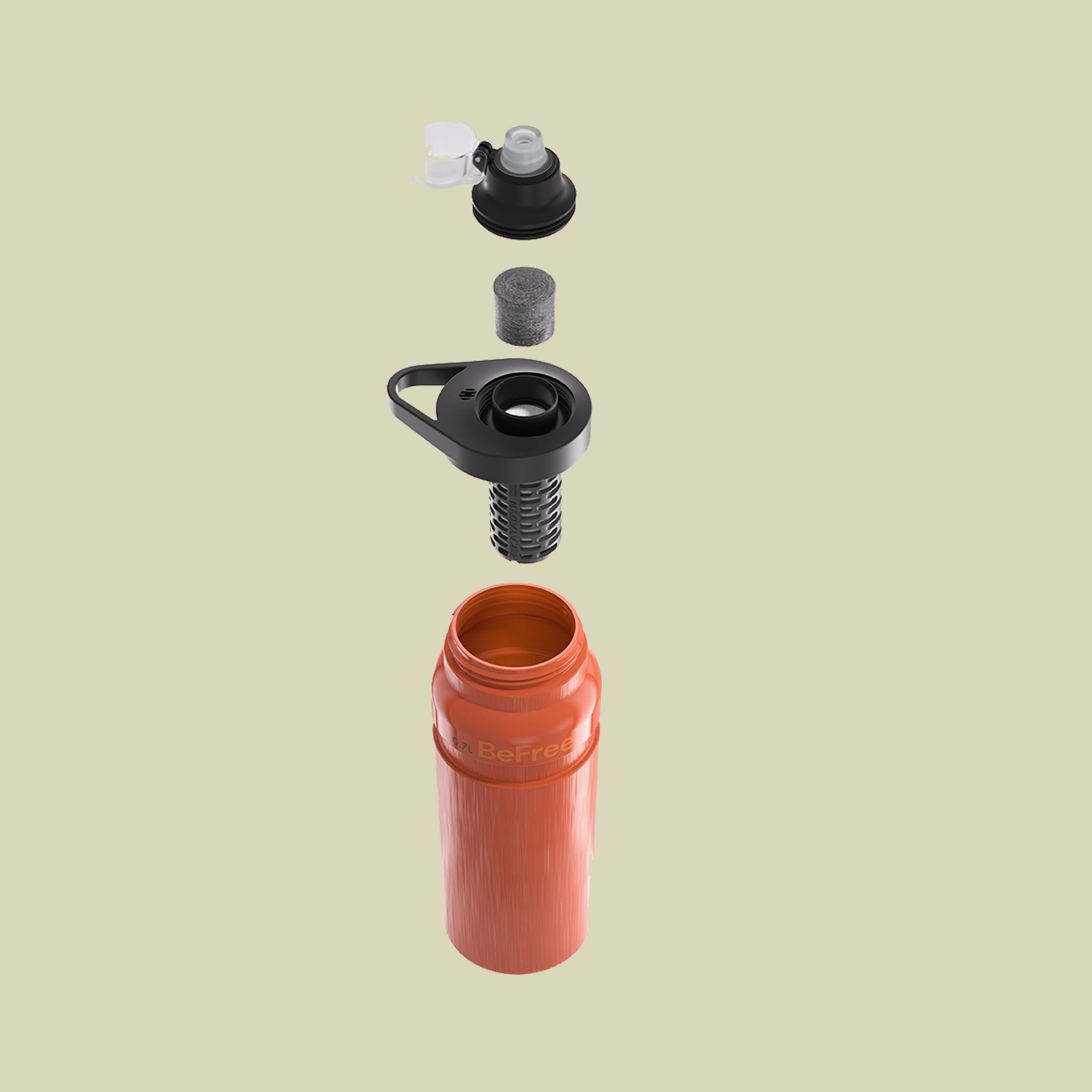 BeFree AC Bottle 0,7 L rot - red
