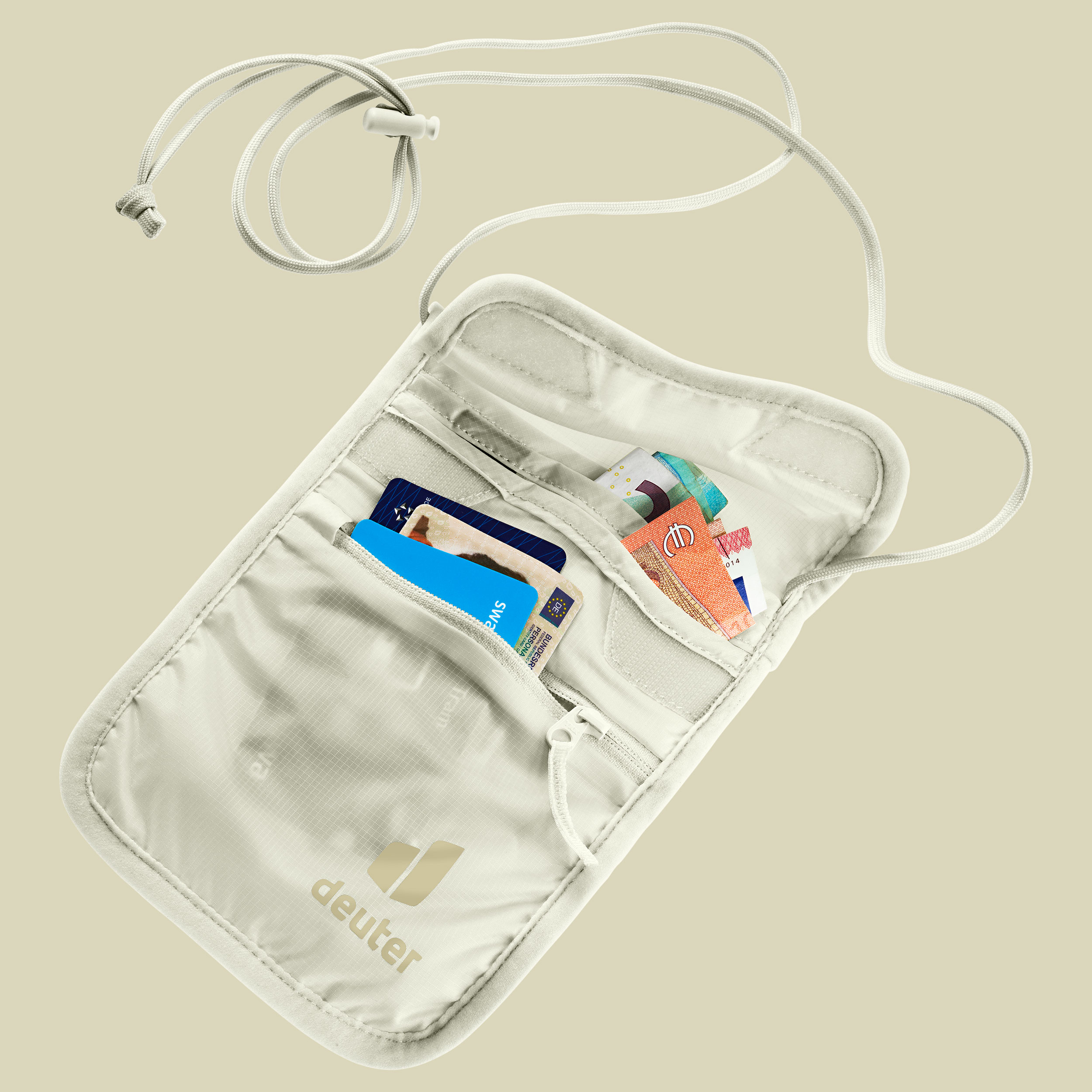 Security Wallet II beige one size - Farbe bone