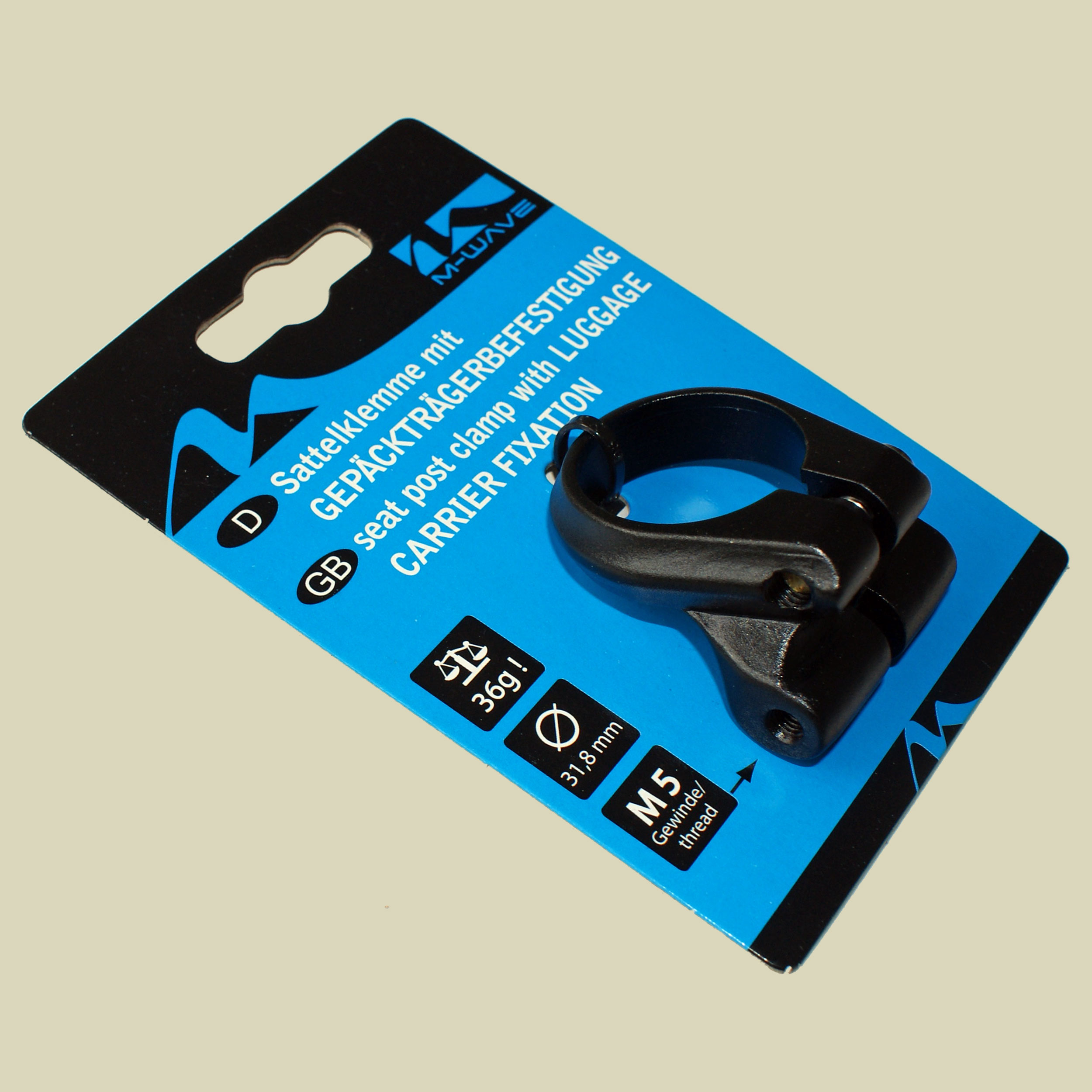 Sattelstütz-Klemmring für Gepäckträger Farbe schwarz