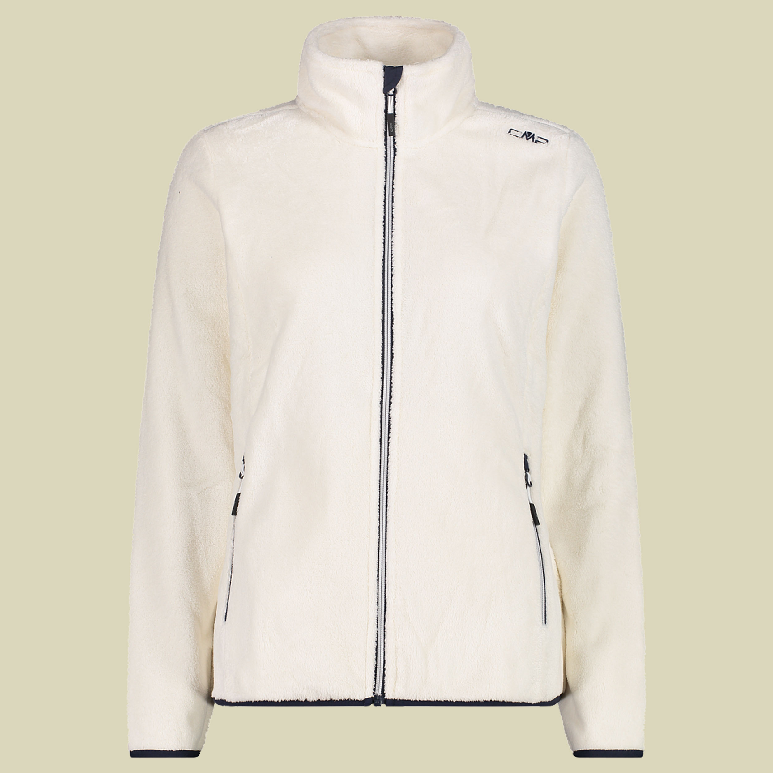 Woman Highloft-Fleece Jacket 38P1536 beige 44 - Farbe b.co gesso b. blue