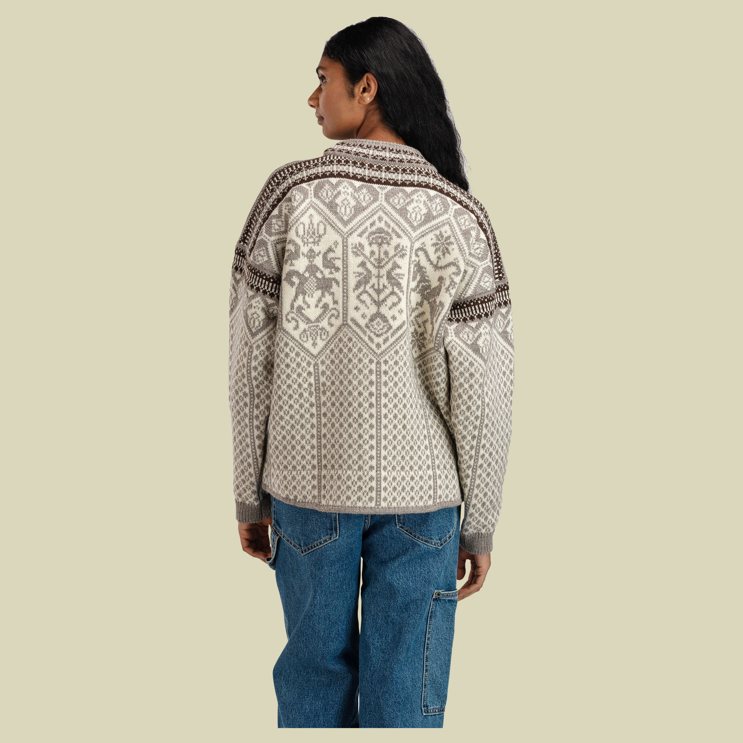 1994 Sweater Women beige S - vanilla sugar/natural white/coffee