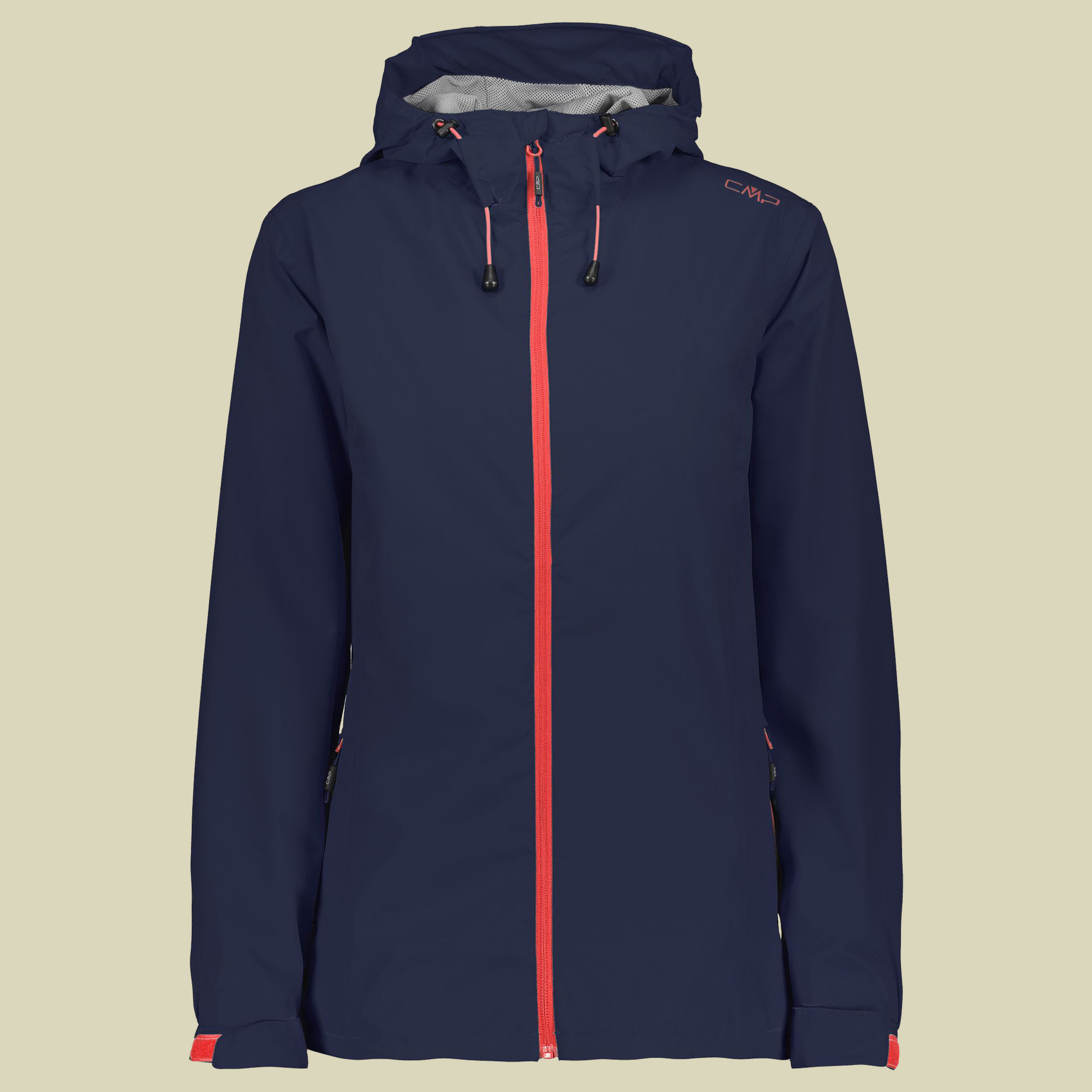 Woman Rain Jacket Fix Hood 39X6636 Größe 42 Farbe N950 b.blue