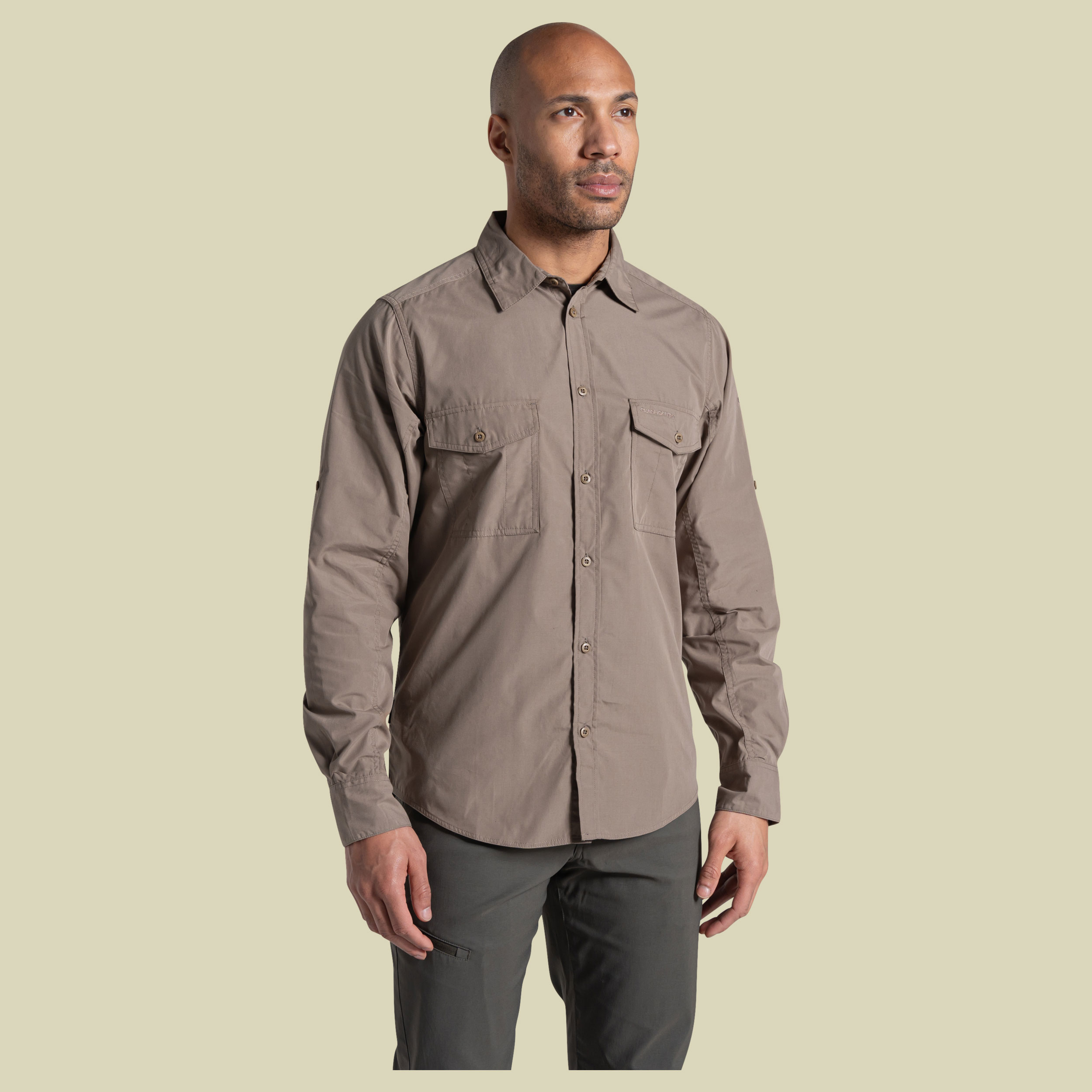 Kiwi II Long Sleeved Shirt Men XXL braun - pebble