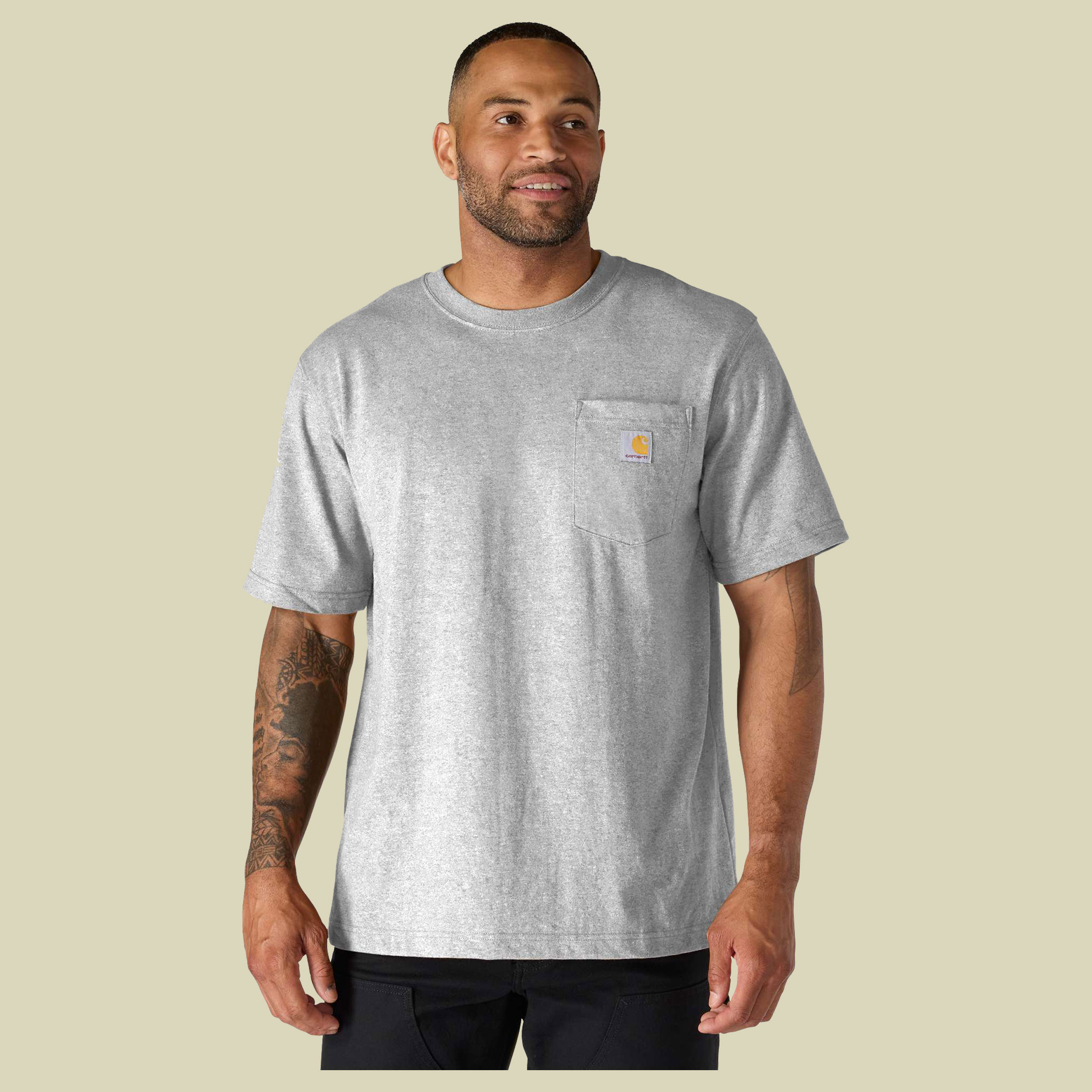 Relaxed Pocket T-Shirt Men XL grau 2 - Farbe heather gray