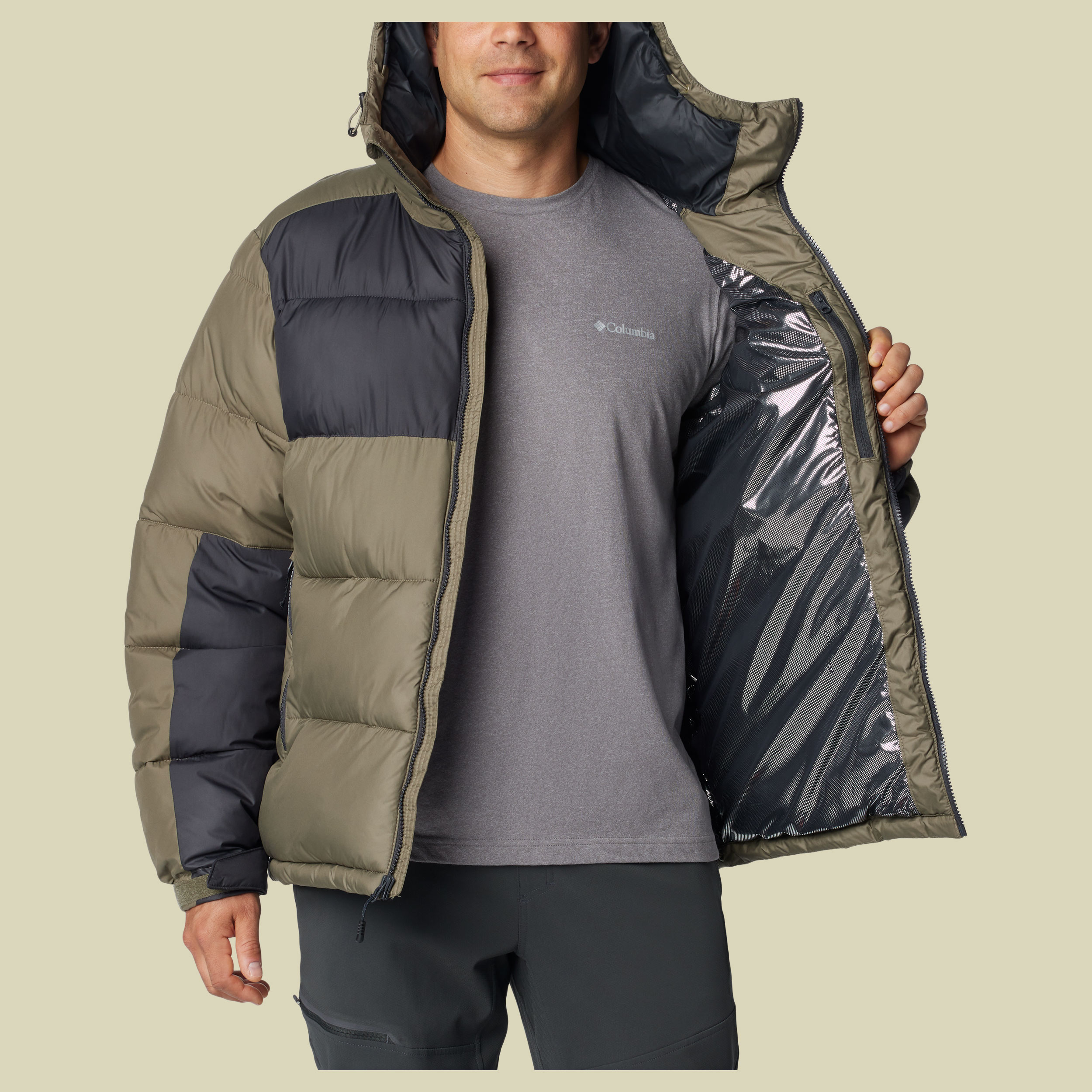 Pike Lake II Hooded Jacket Men Größe M  Farbe stone green