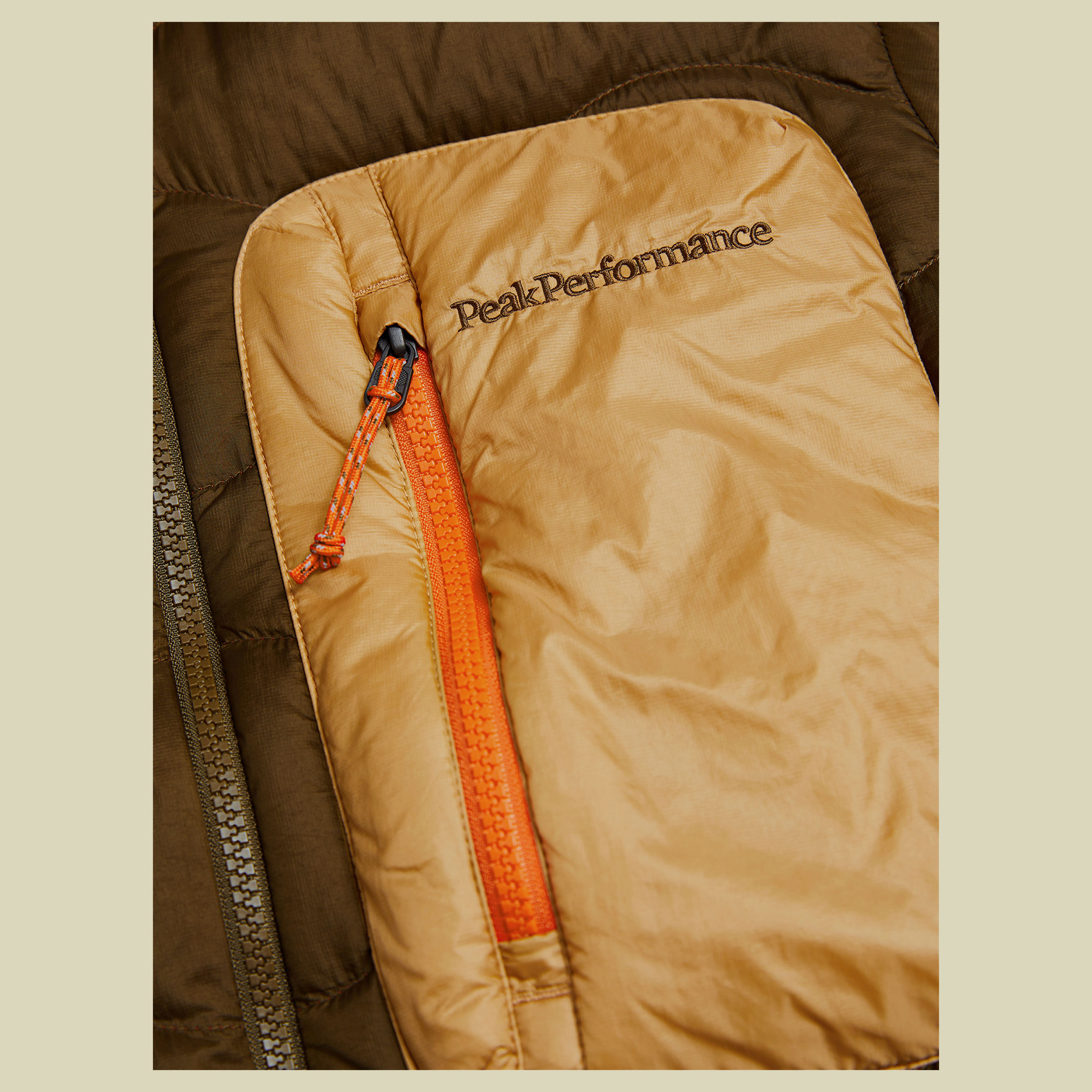 Helium Utility Down Hood Jacket Men S braun - meadow moss / sierra sand