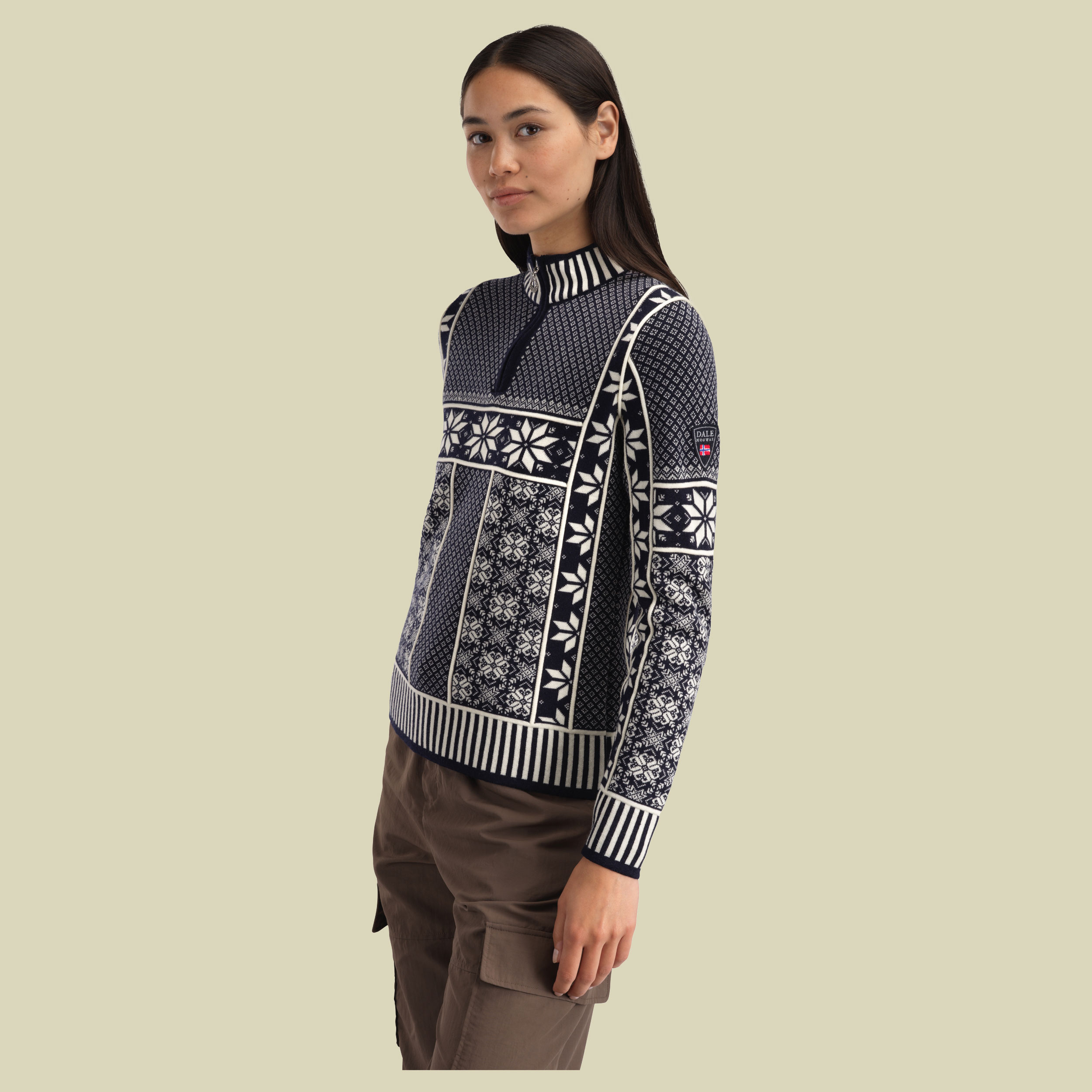 Vardasen Fem. Sweater Women S blau - marine offwhite