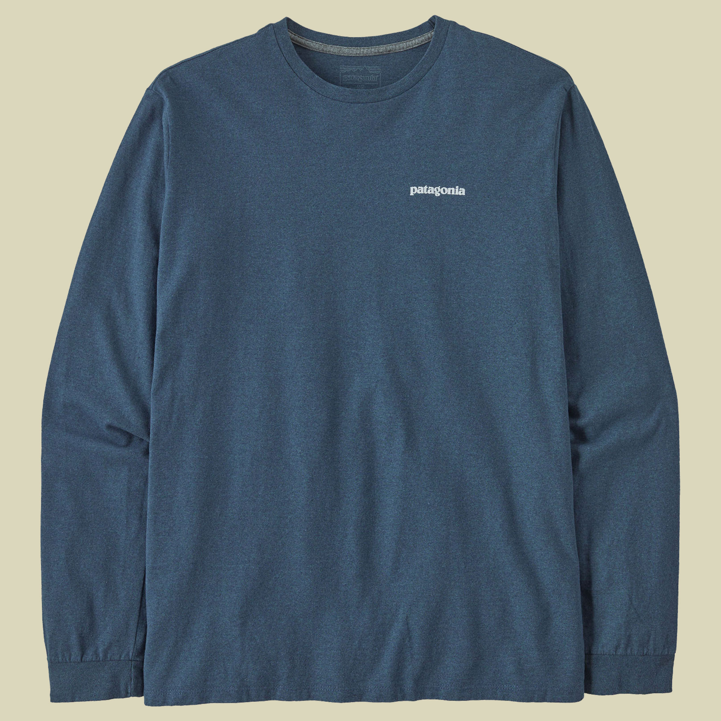 L/S P-6 Logo Responsibili-Tee Men blau S - utility blue