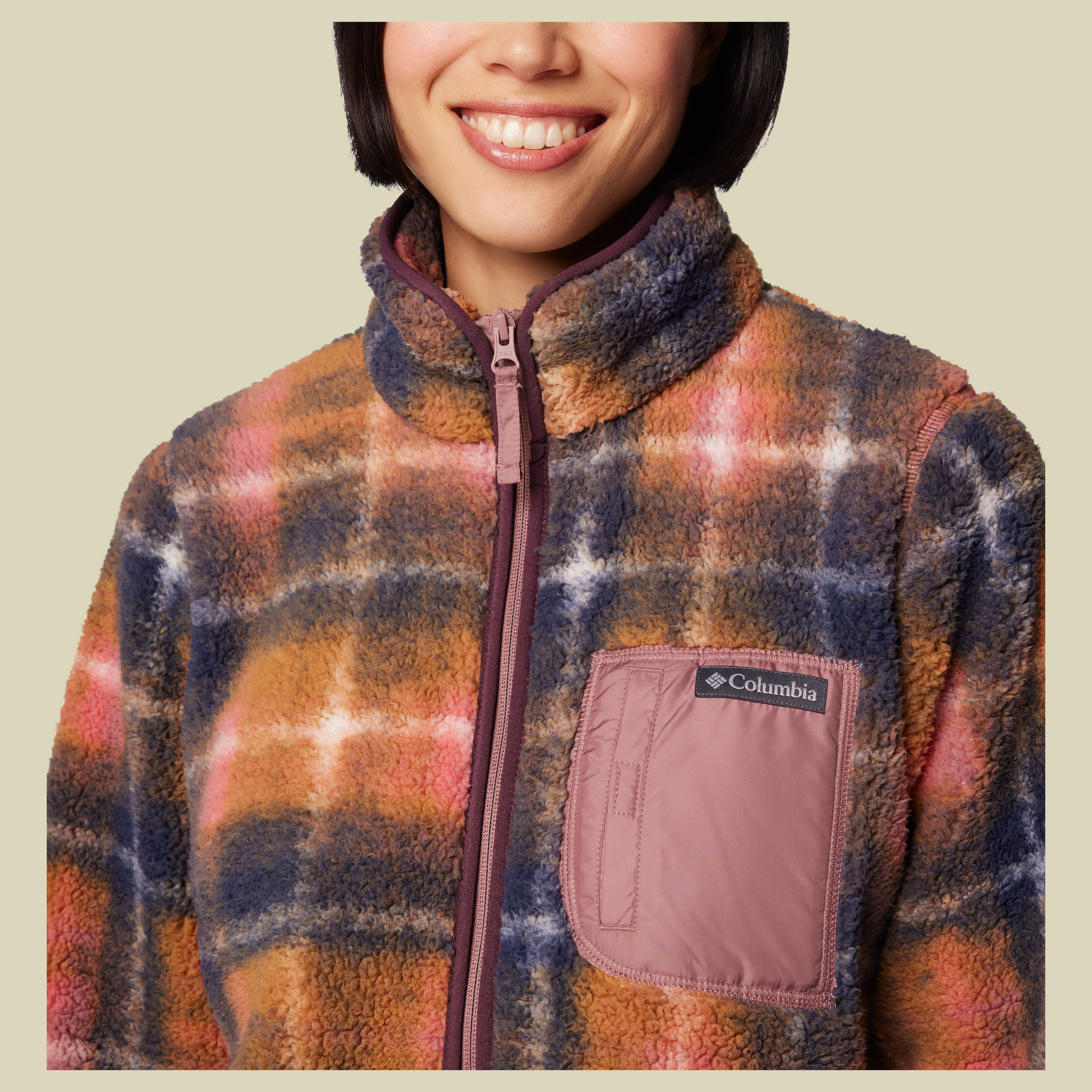 West Bend Print Full Zip II  Women M rot - Farbe fig omblur