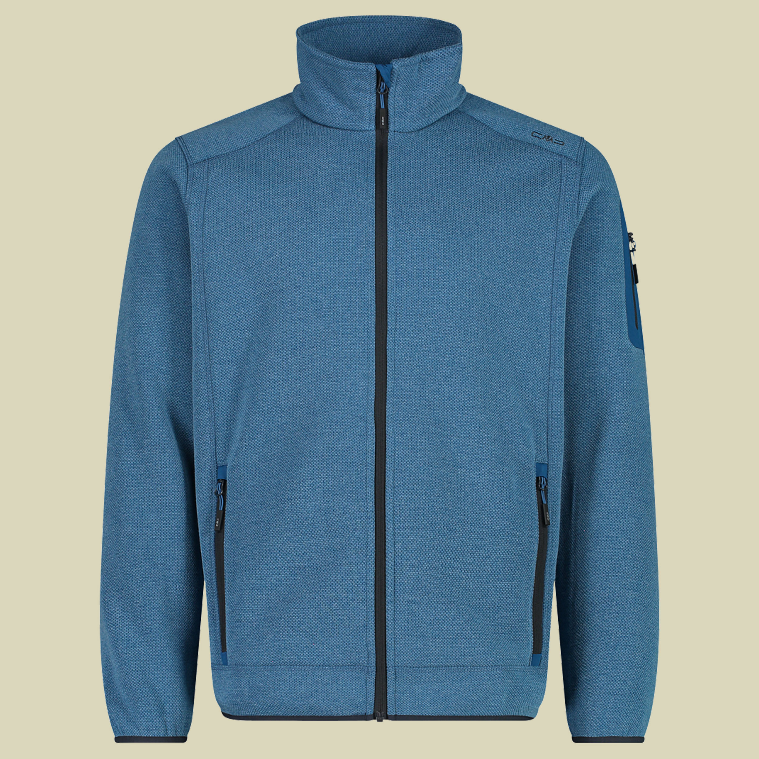 Man Knitted Fleece Jacket CMP 3H60747N Größe 54 Farbe 14LP petrol-antracite