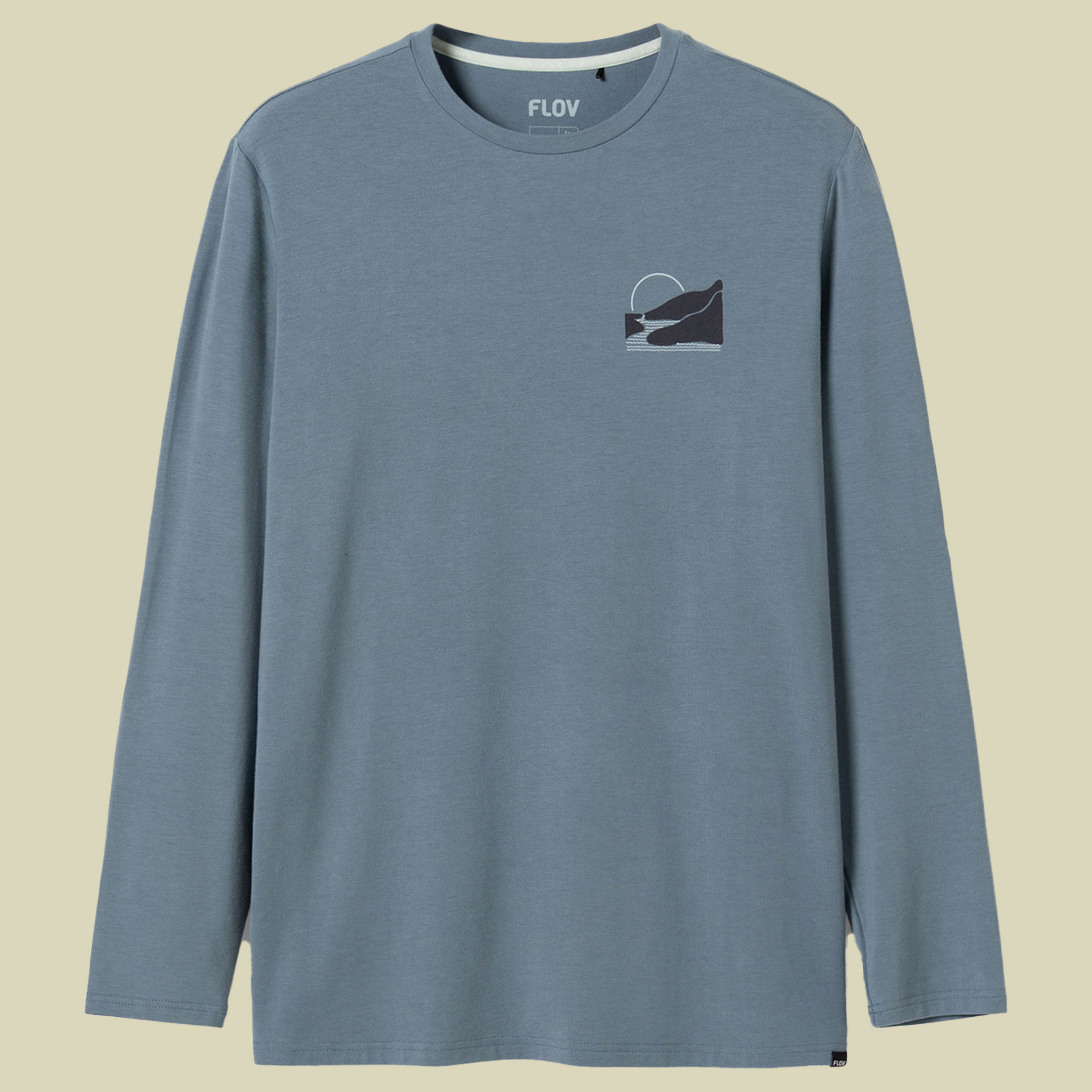 Perris Longsleeve Bamboo Man L blau - blue/light grey