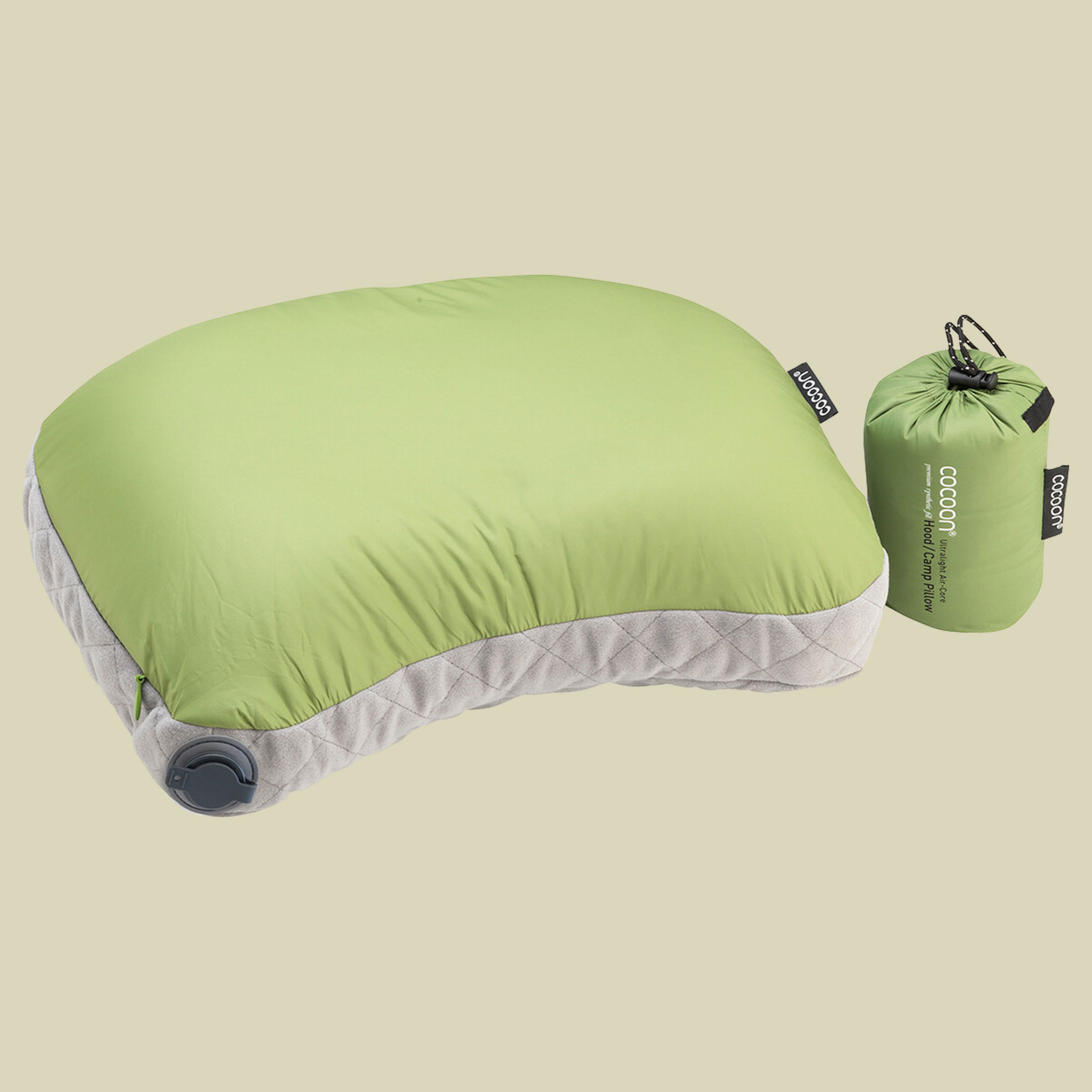 Air-Core Pillow ultra light wasabi/grey 38 x 28 x 9 cm