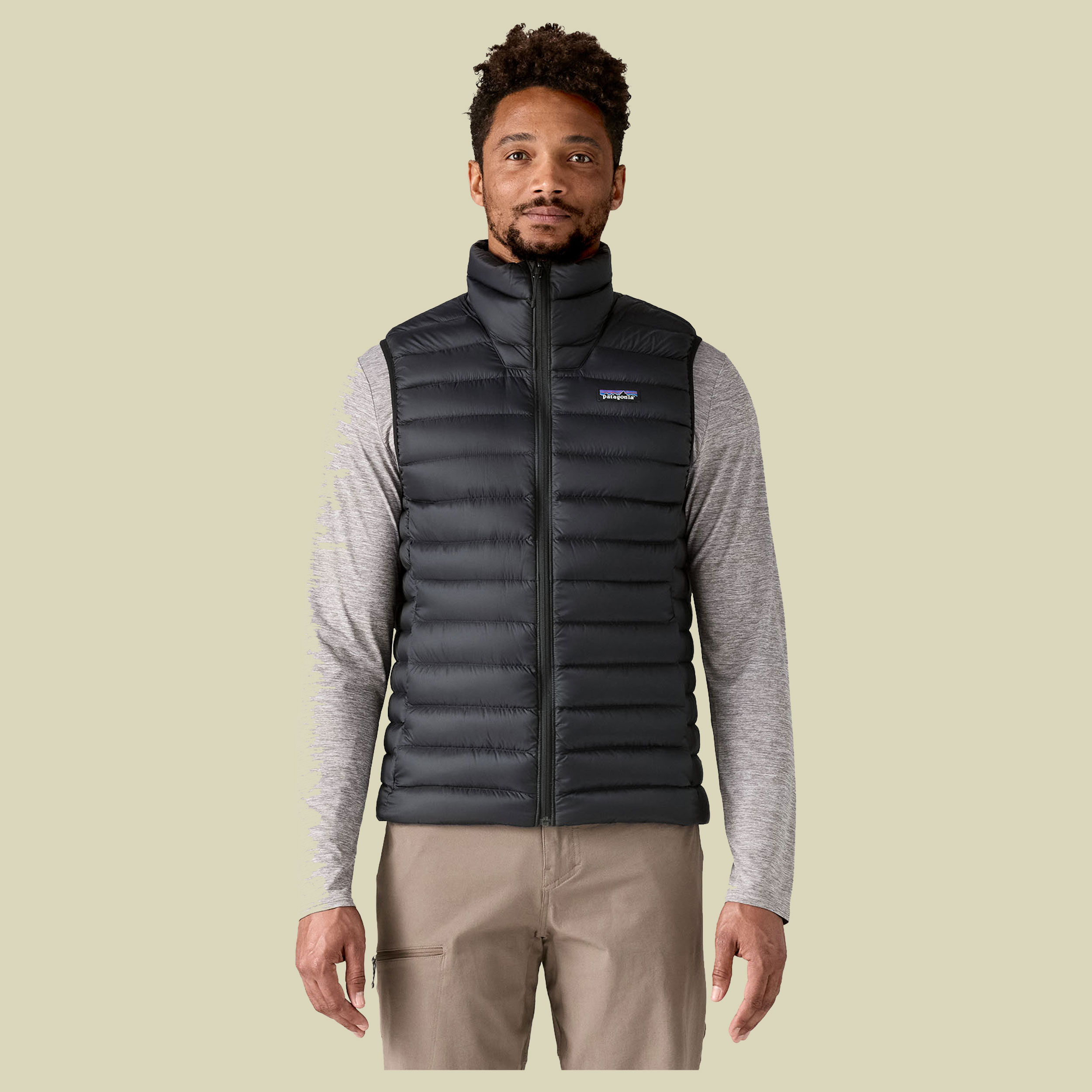 Down Sweater Vest Men XXL schwarz - black
