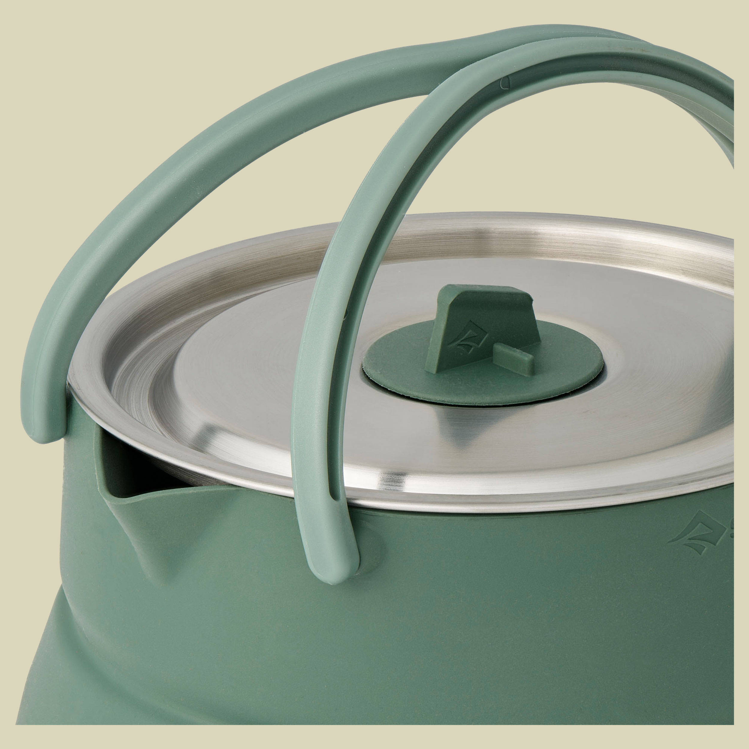 Detour Stainless Steel Collapsible Kettle 1,6L grün - laurel wreath green