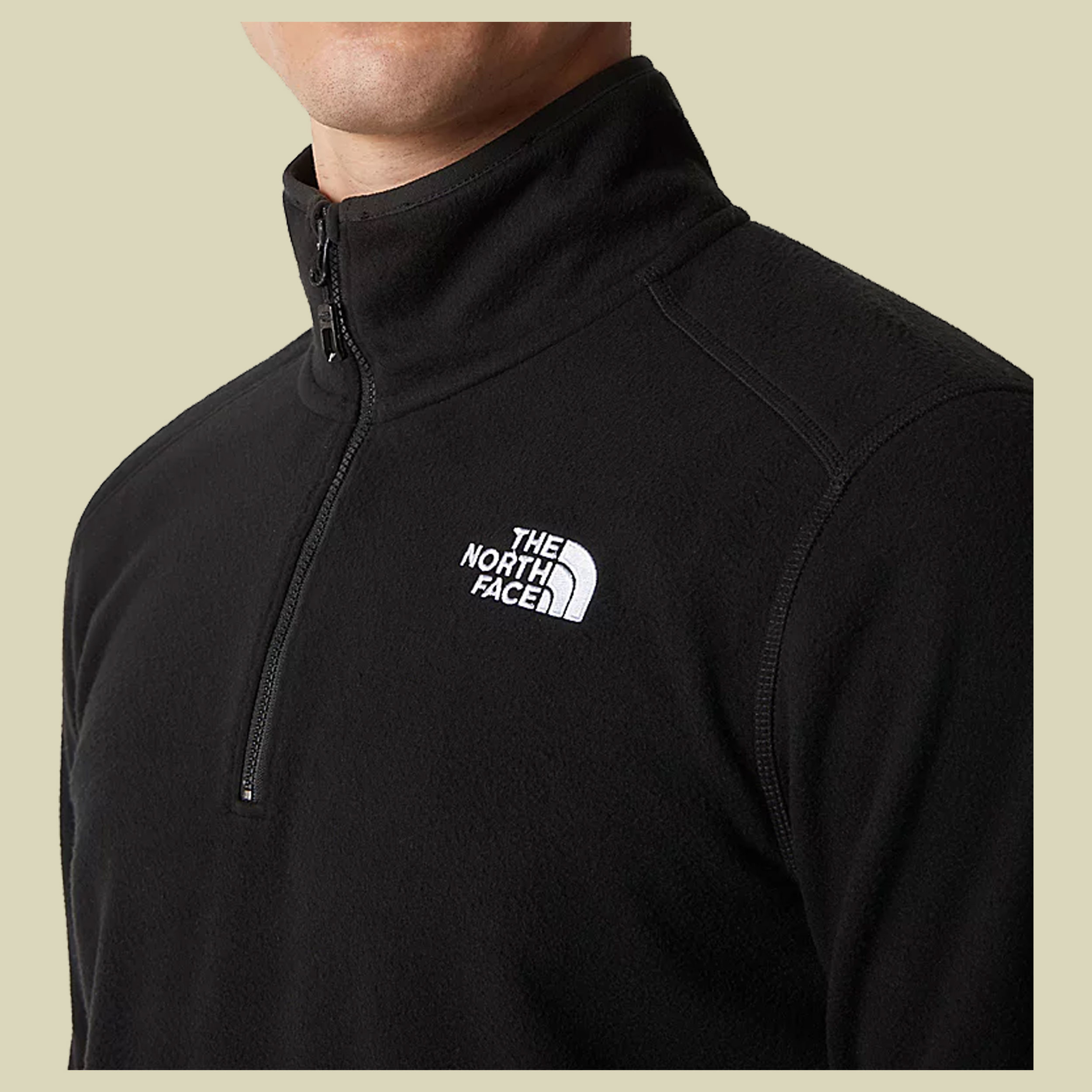 100 Glacier 1/4 Zip Men Größe S Farbe TNF black