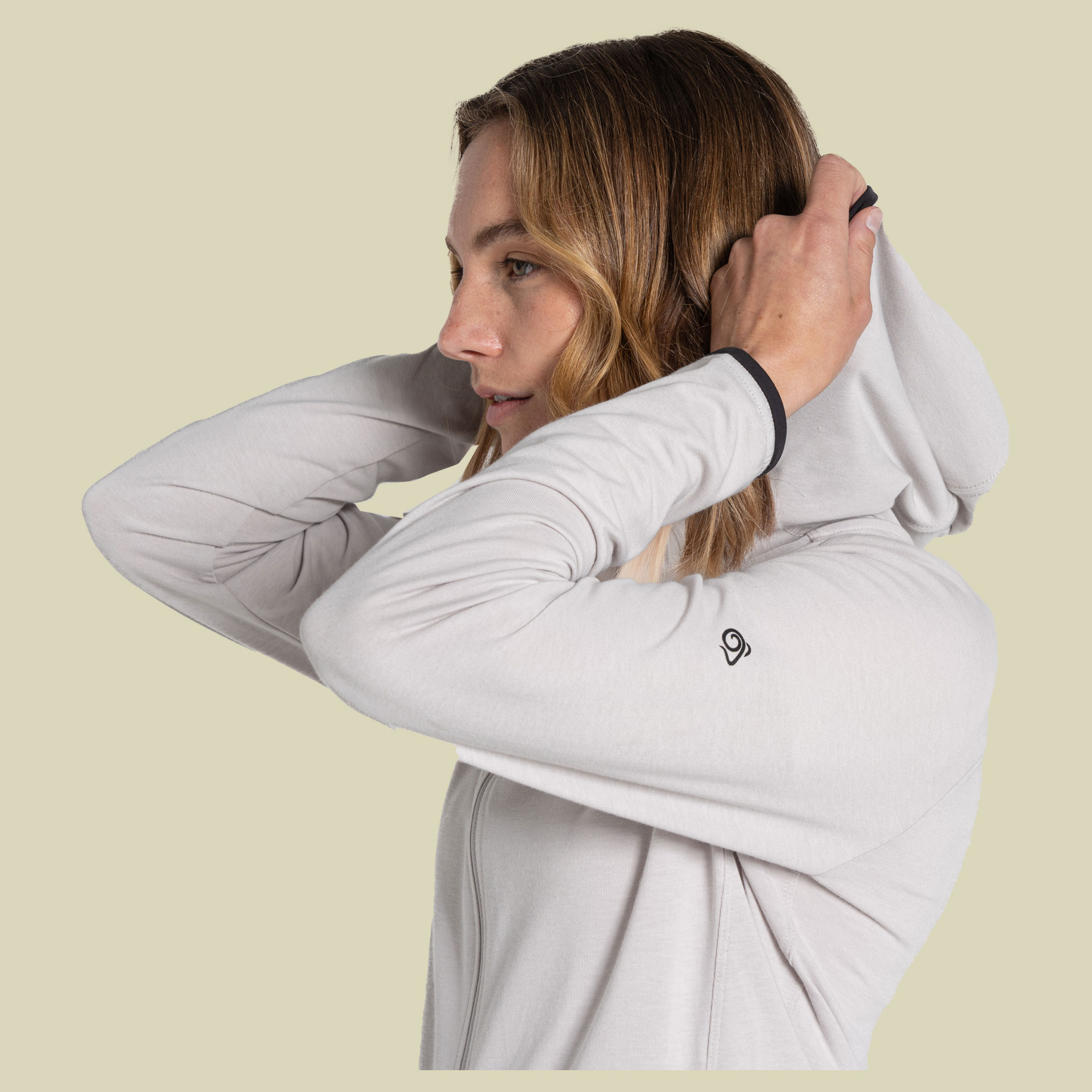 NosiLife Afia Hooded Jacket Women 36 grau - light grey marl (UK 10)