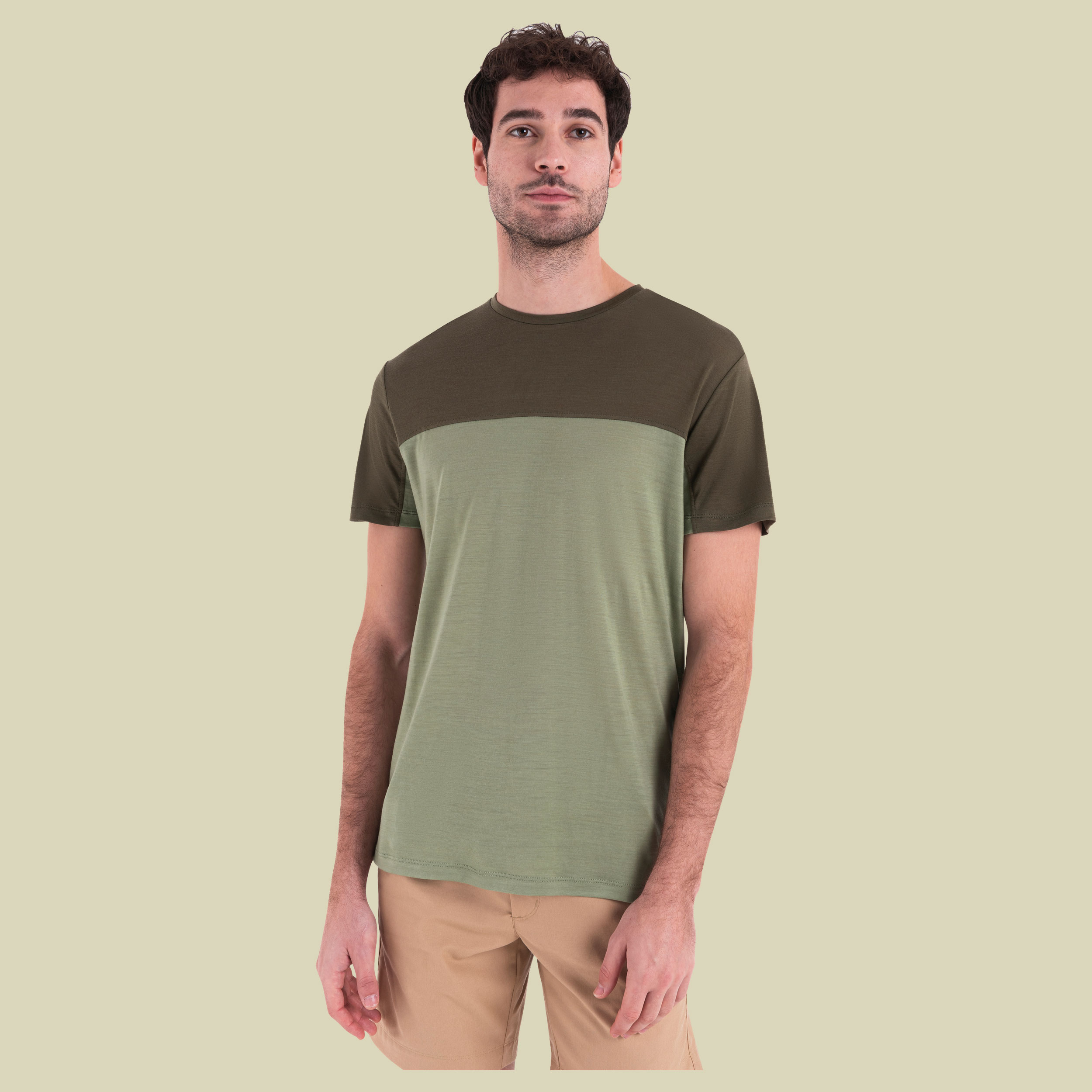 Merino 125 Cool-Lite Sphere III SS Tee Colour Block Men S grün - lichen/loden/CB