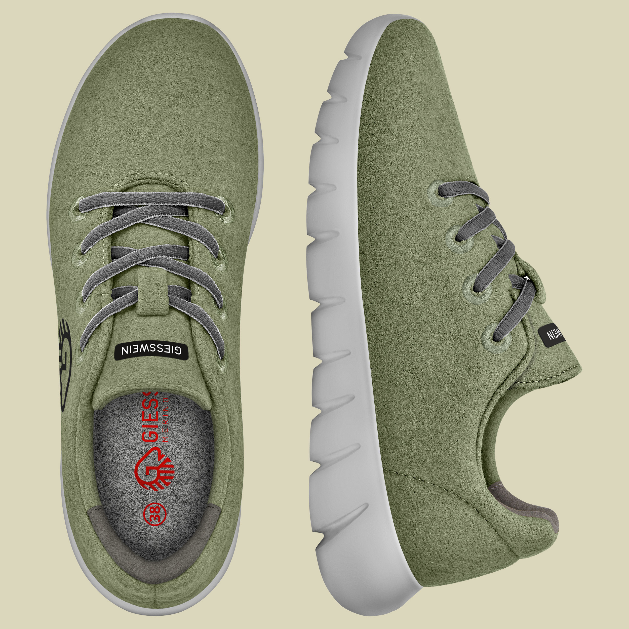 Merino Runners Men Größe 41 Farbe khaki