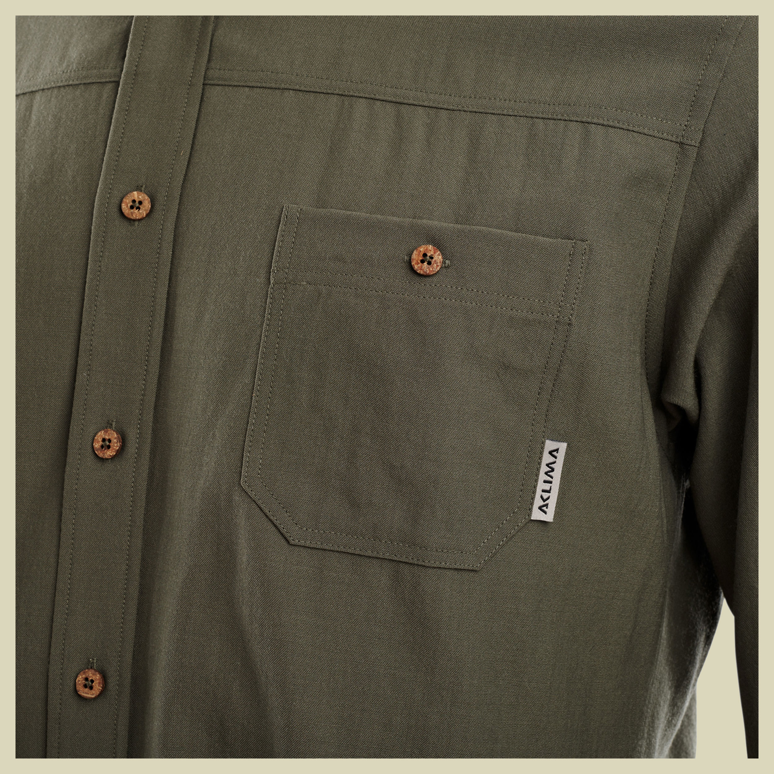 LeisureWool Woven Wool Shirt Men L grün - ranger green