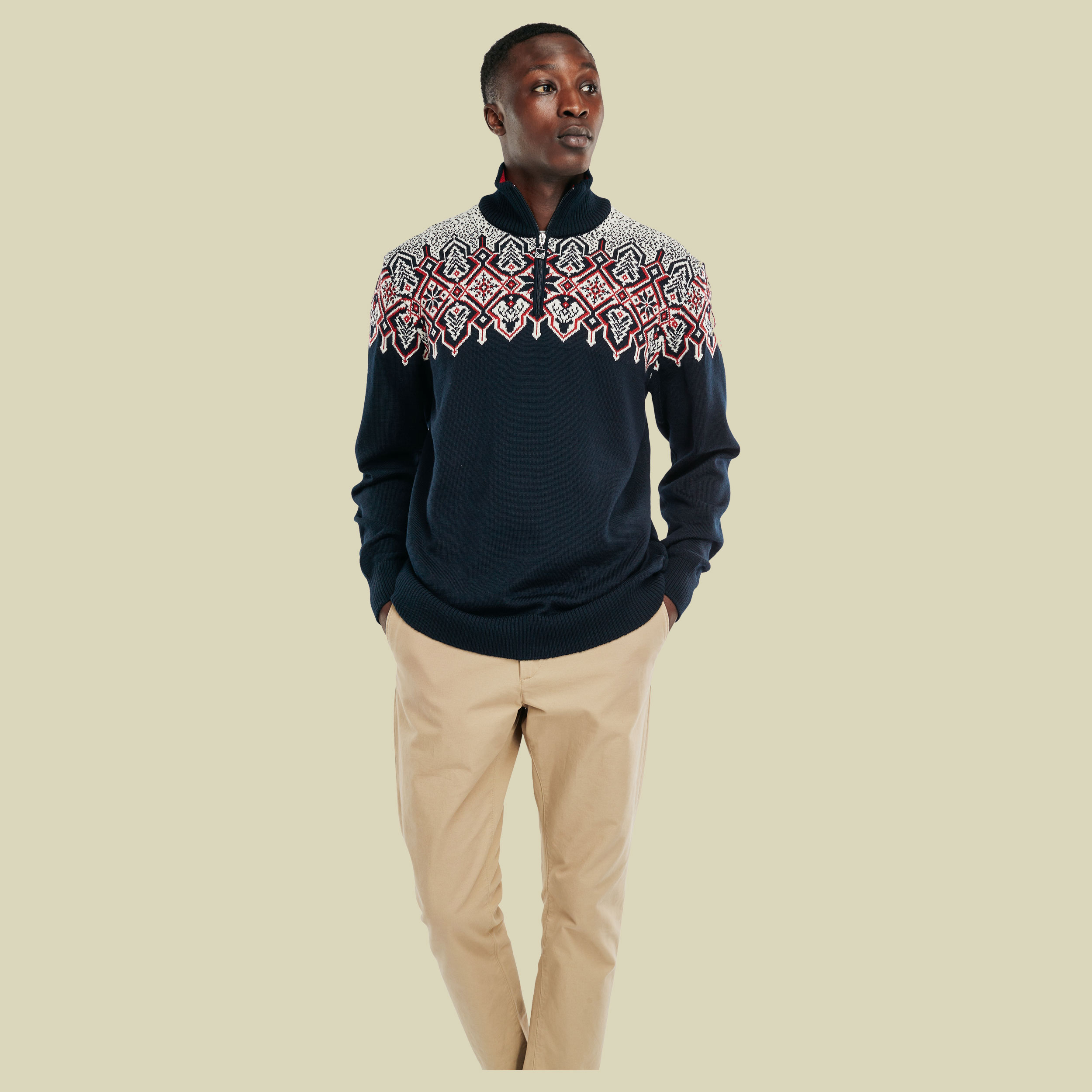 Winterland Sweater Men Größe L  Farbe navy-off white-raspberry