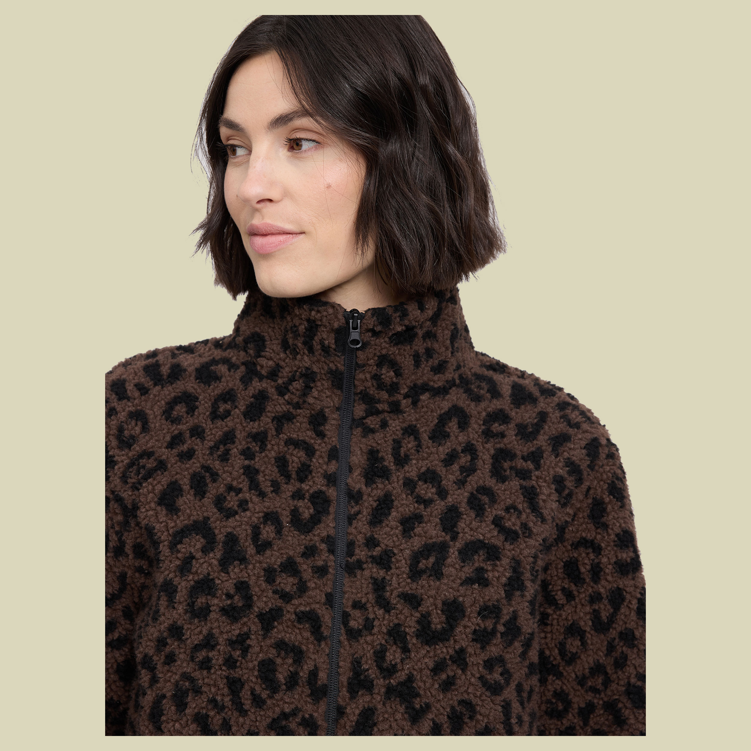 Printed Teddy-Fleece Jacket Women