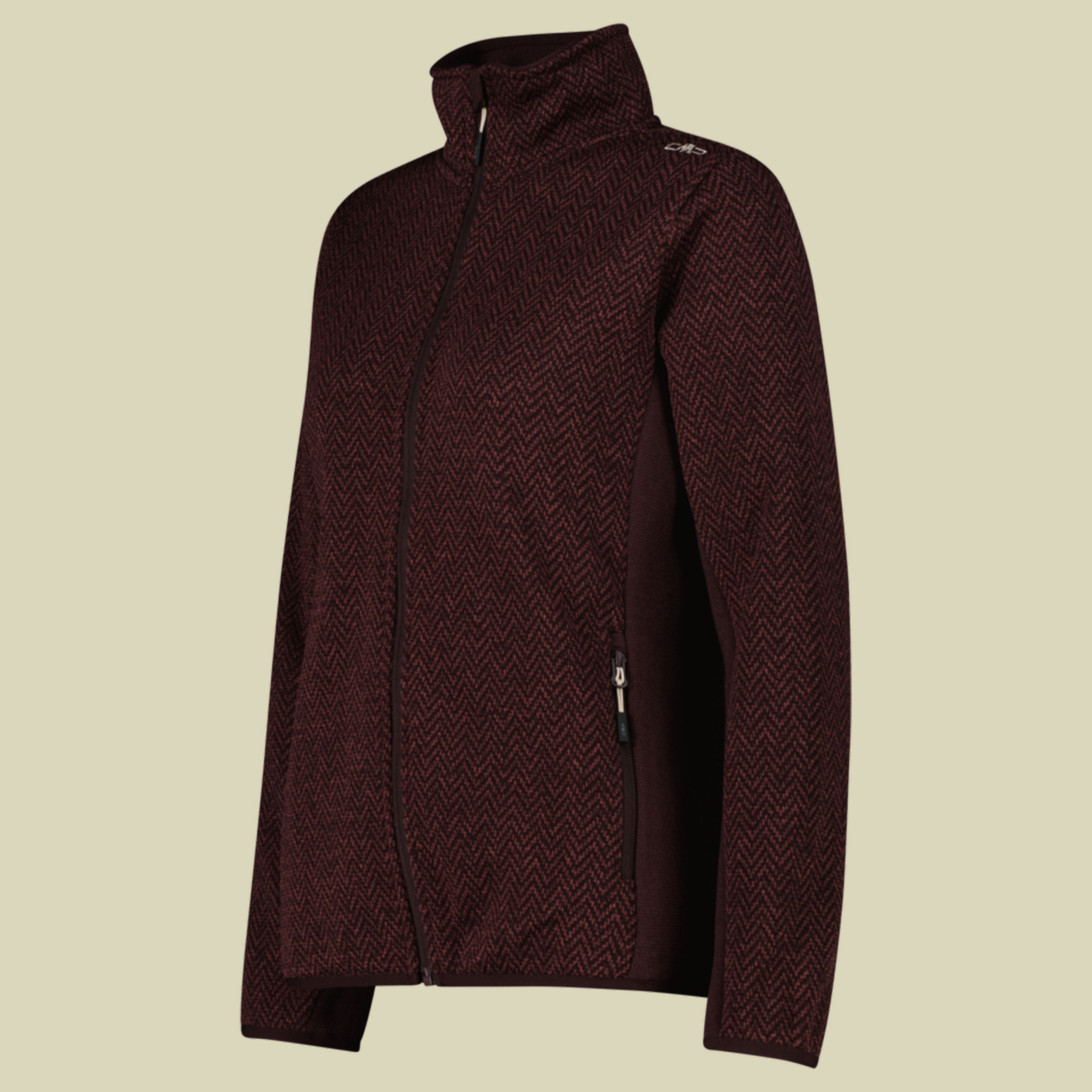 Jacket Jacquard Knitted Women 36H2686 46 rot - black berry