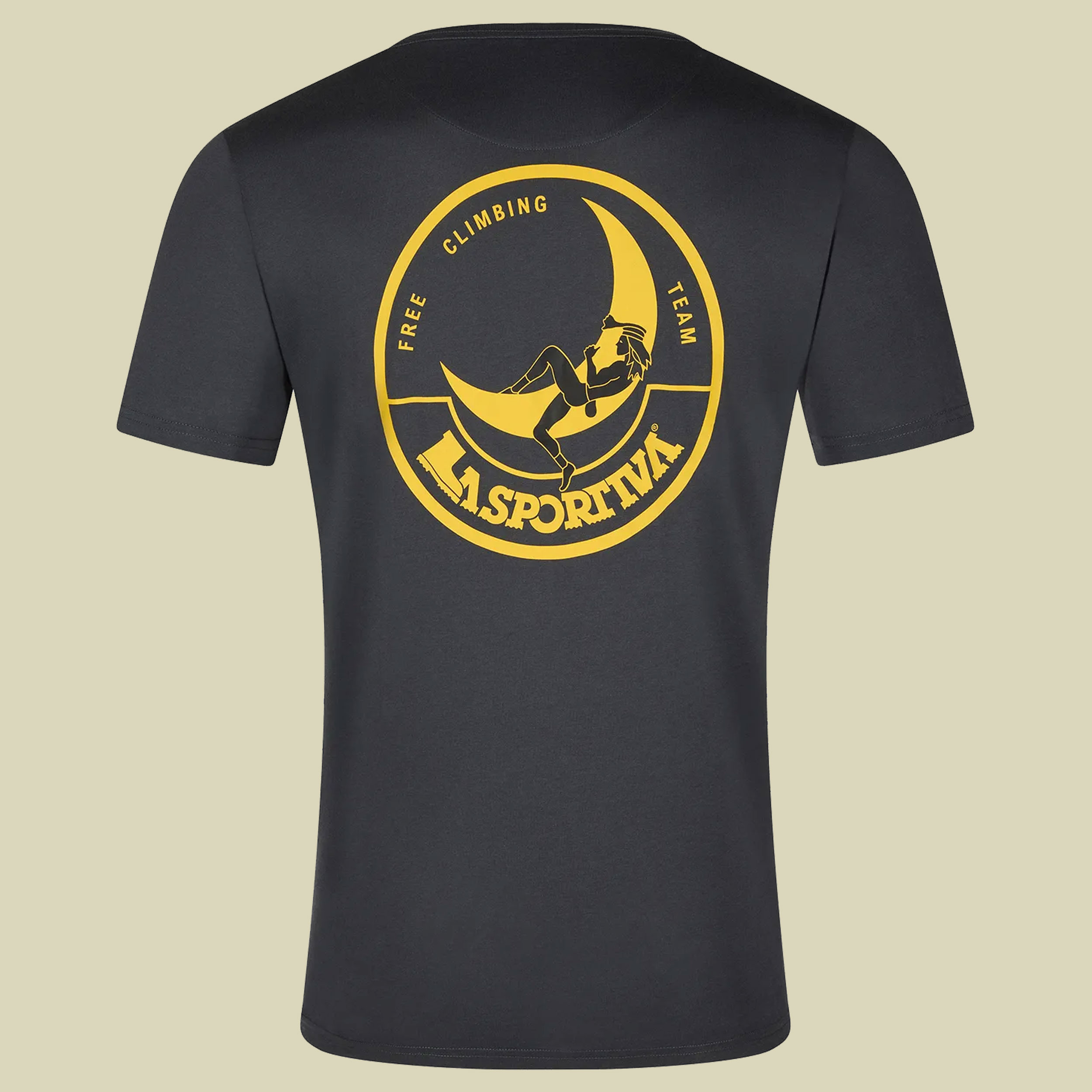 Climbing on the Moon T-Shirt Men XL grau - carbon/giallo