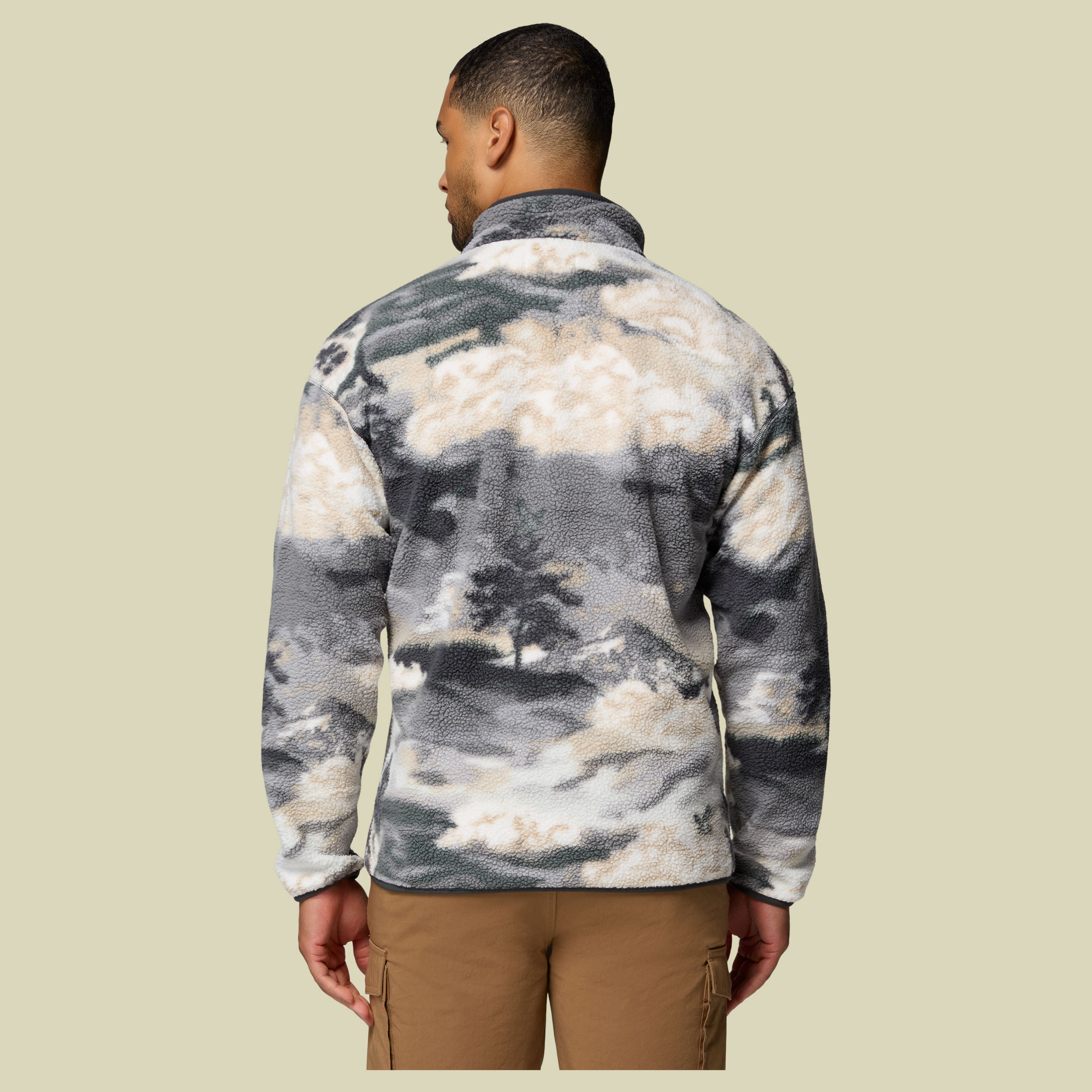 Helvetia II Printed Half Snap Fleece Men S mehrfarbig grau - shark, dreaming