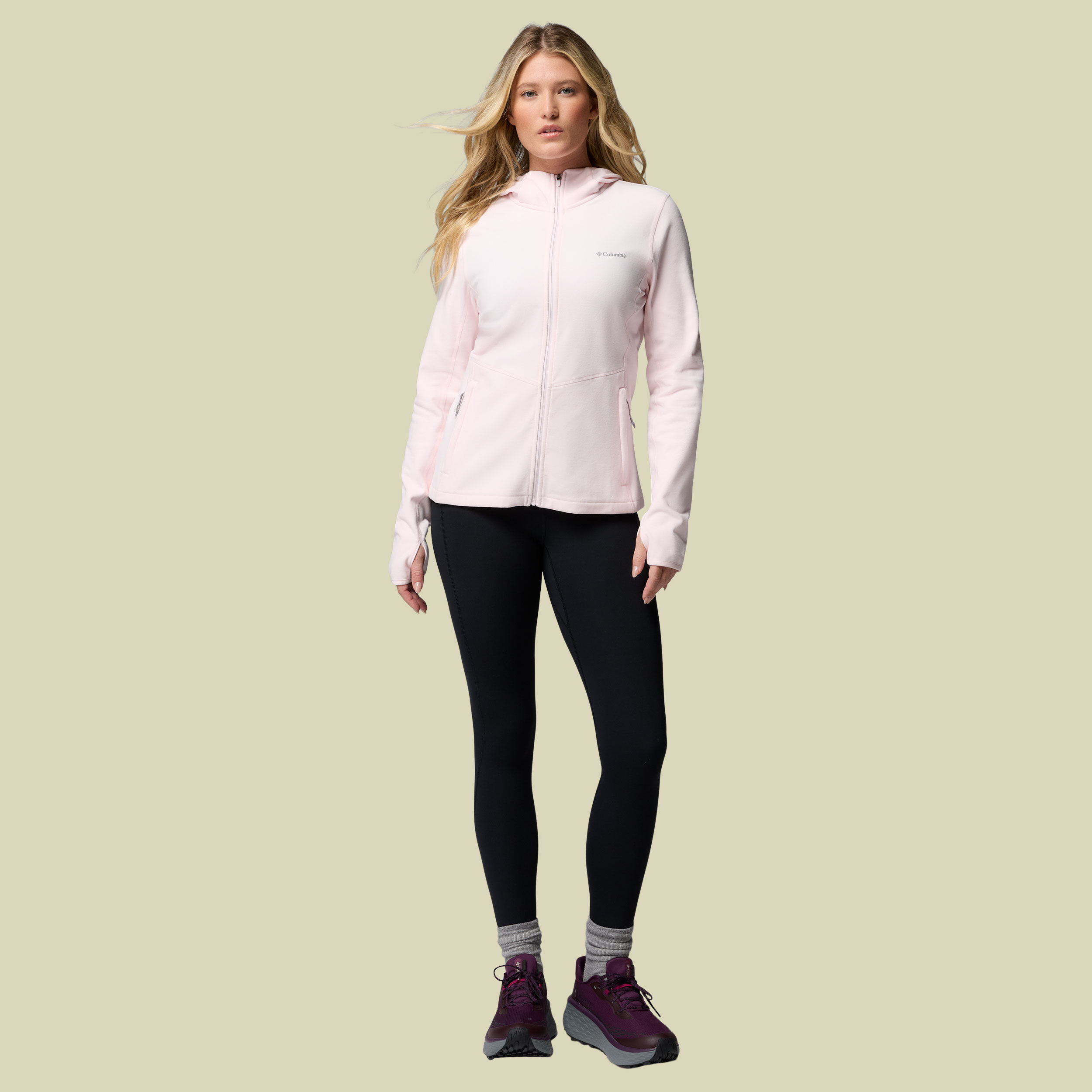 Star Valley Hooded Full Zip Women XL pink - powder pink